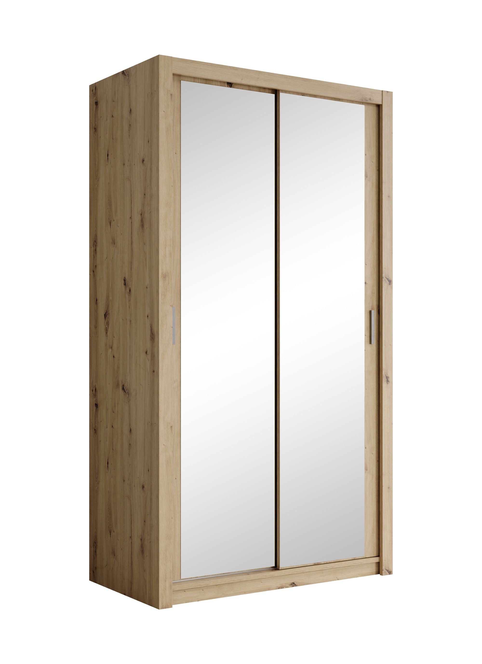 Blake - Kledingkast met schuifdeuren - Eiken - 120x62x215 cm