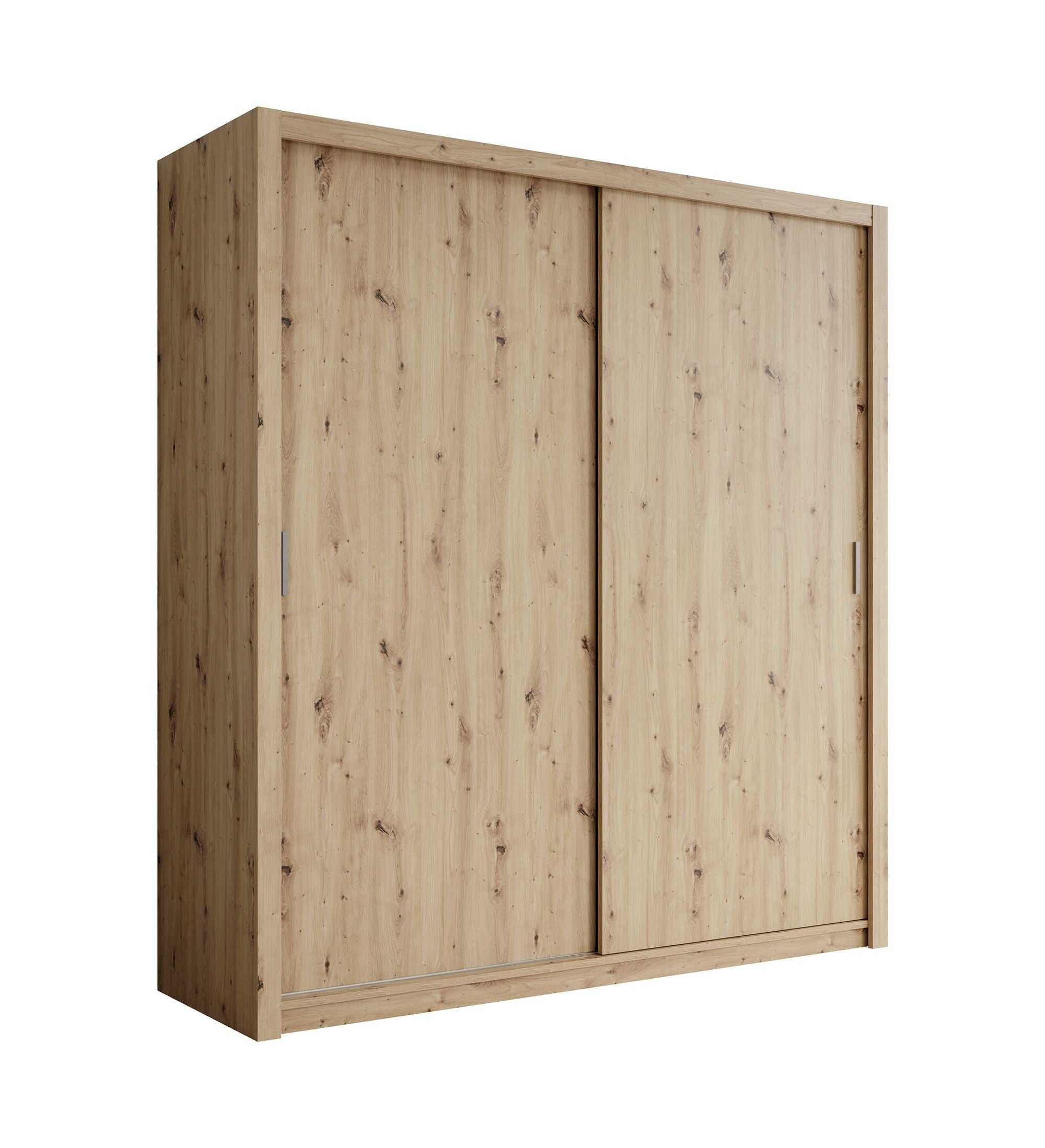 Blake - Kledingkast met schuifdeuren - Eiken - 200x62x215 cm