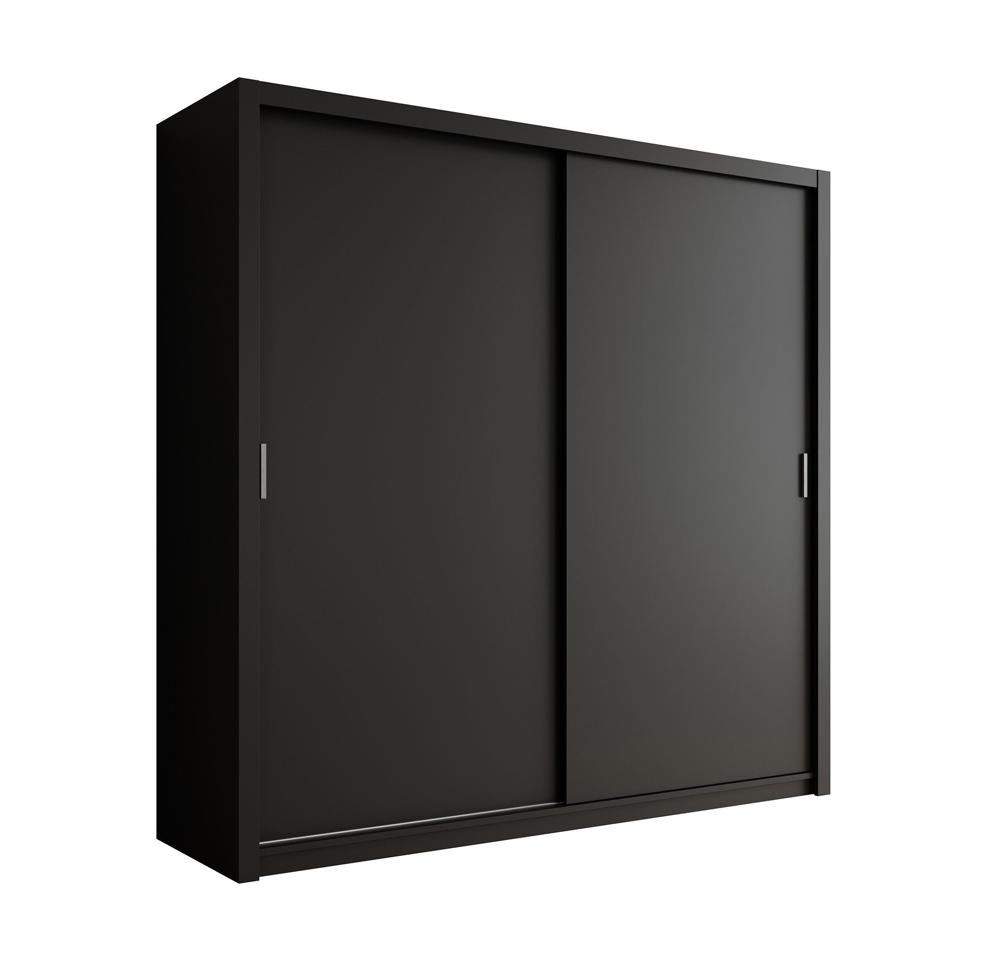 Blake - Kledingkast met schuifdeuren - Zwart - 220x62x215 cm