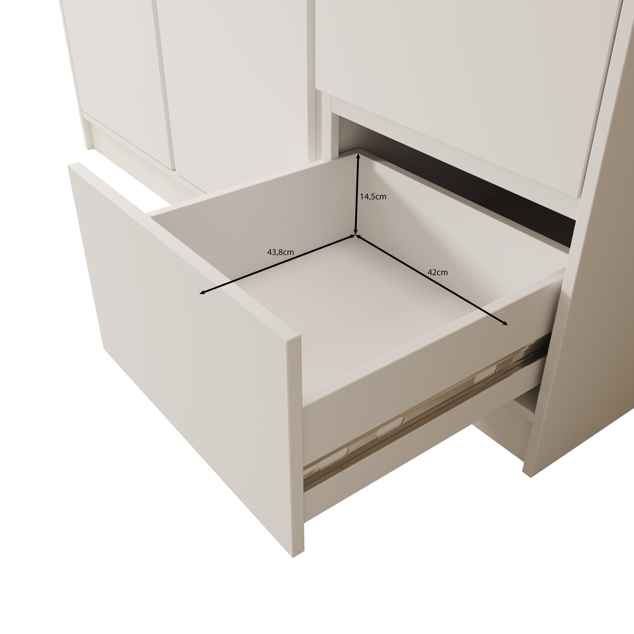 Brett - Kledingkast 3-deurs - Wit