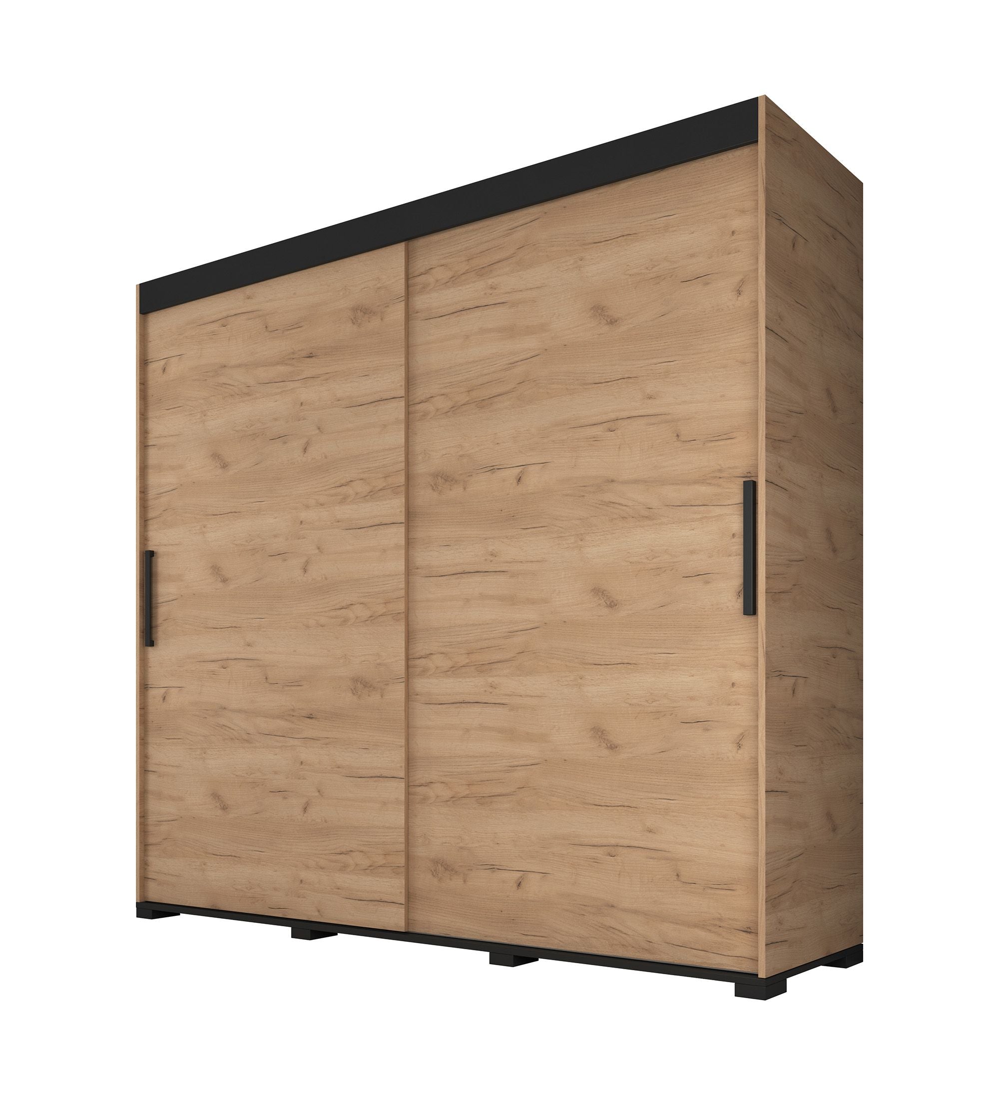 Cairo - Kledingkast met schuifdeuren - Eiken - 200x62x195 cm