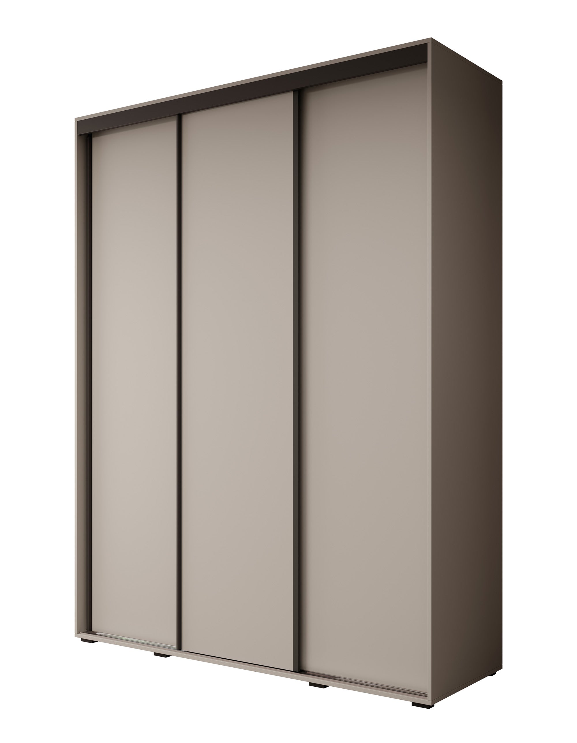 Delos 1 - Kledingkast met schuifdeuren - Beige - 180x60x235 cm