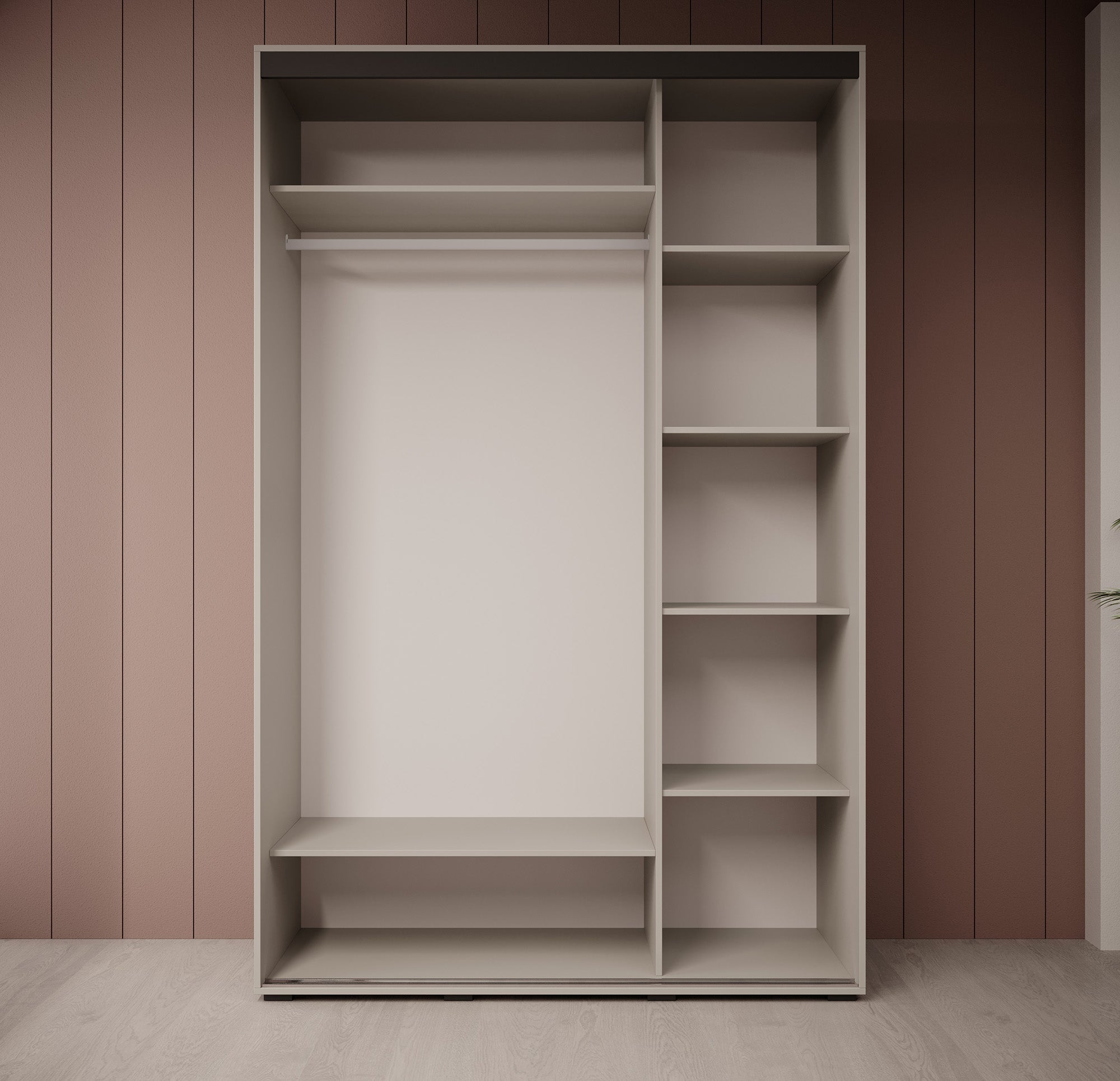 Delos 3 - Kledingkast met schuifdeuren - Beige - 150x60x235 cm