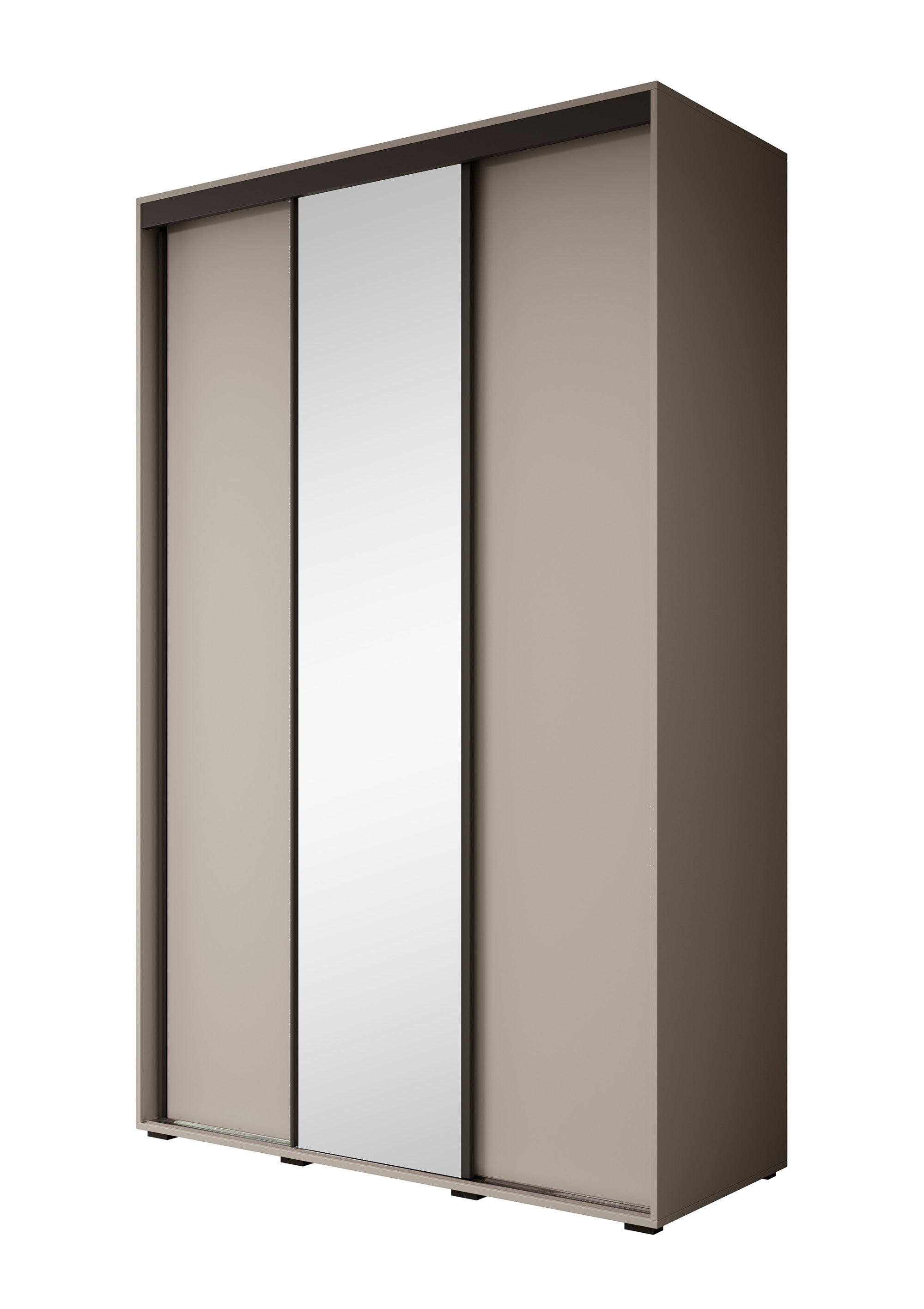 Delos 3 - Kledingkast met schuifdeuren - Beige - 150x60x235 cm