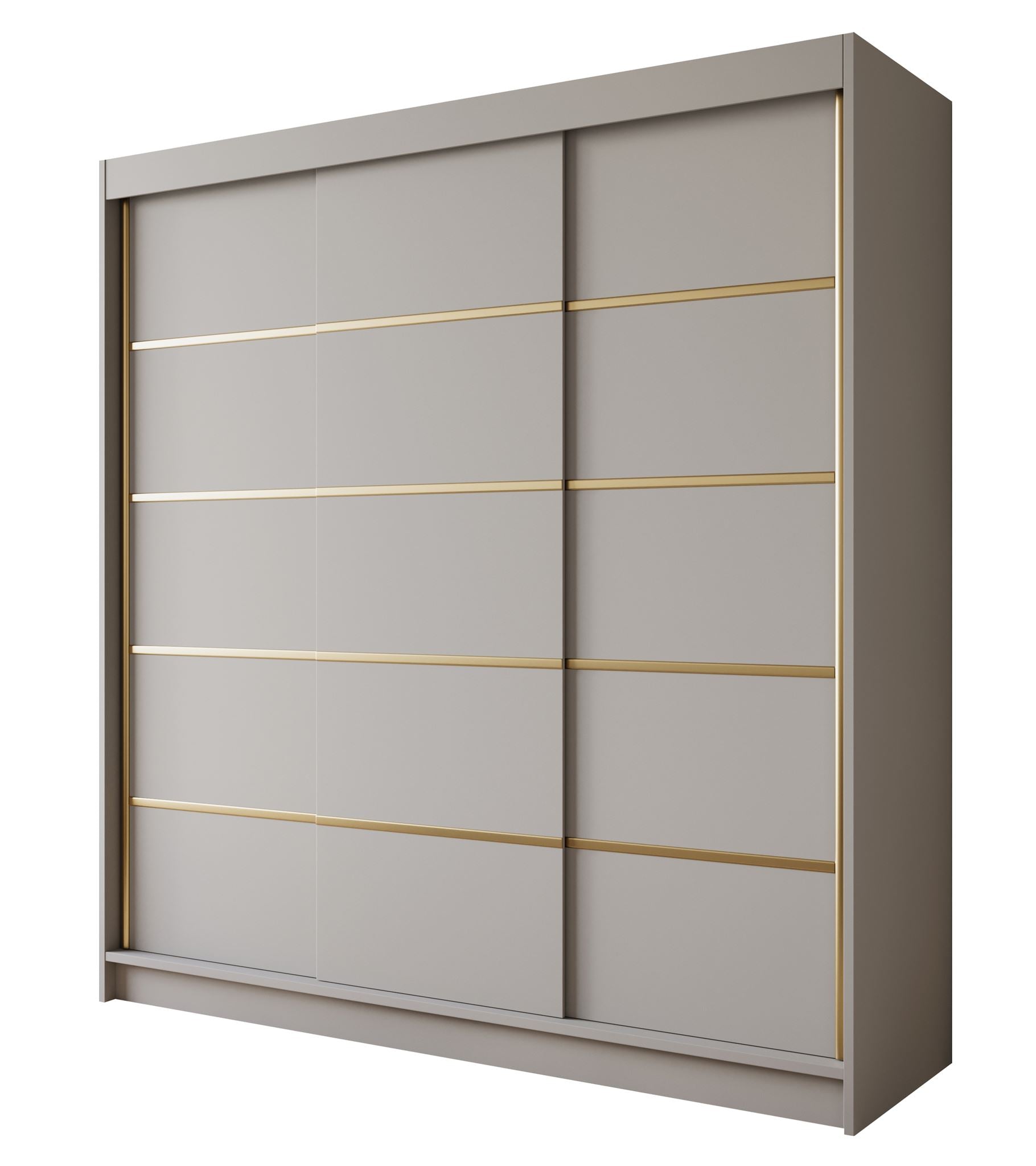 Eagle - Kledingkast met schuifdeuren - Beige - 200x58x215 cm
