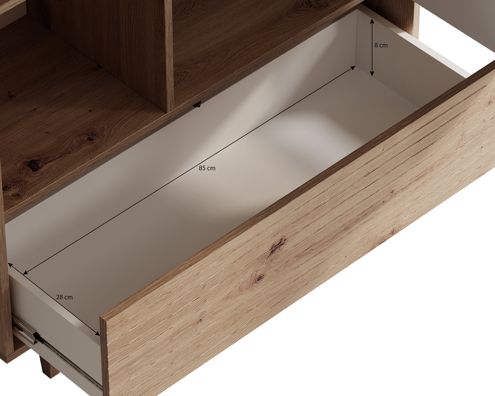 Fuzeta - Kledingkast 2-deurs - Eiken - 92x40x180 cm
