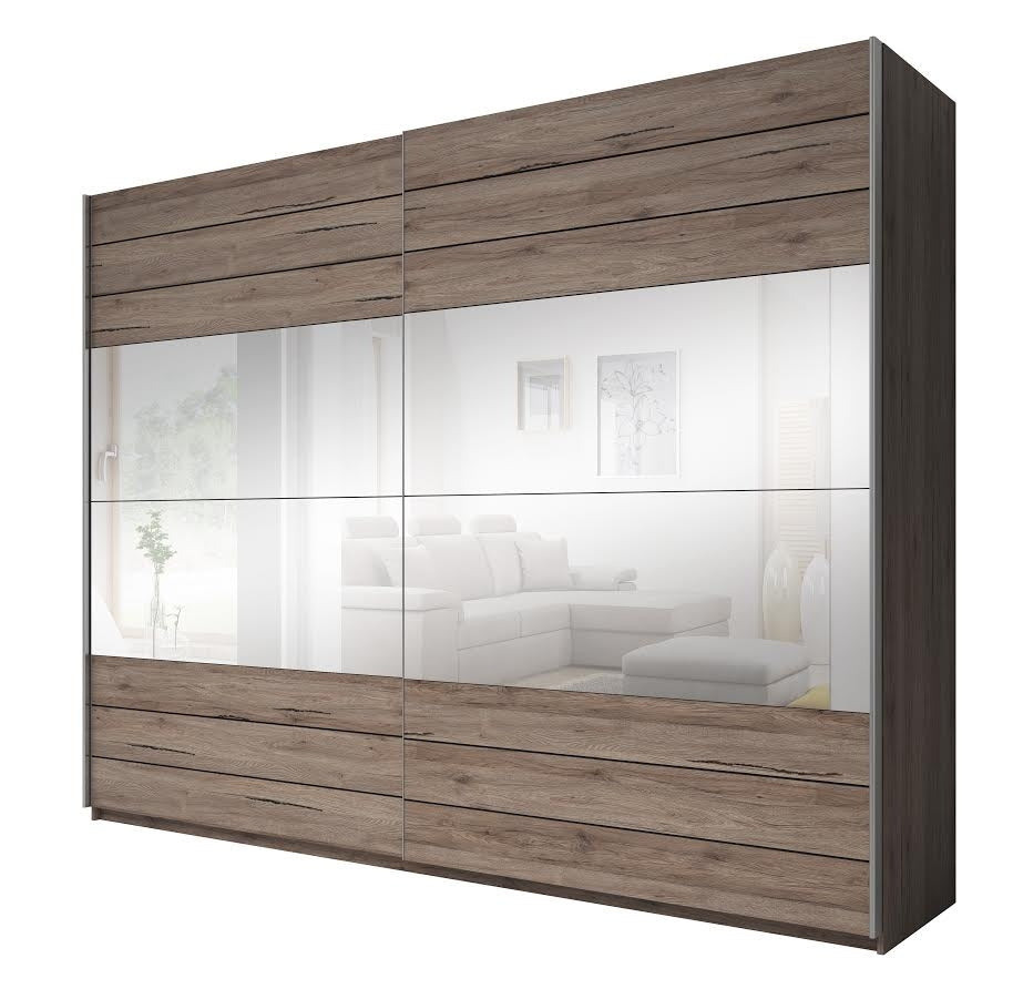 Gina - Kledingkast met schuifdeuren - Eiken - 270x61x210 cm