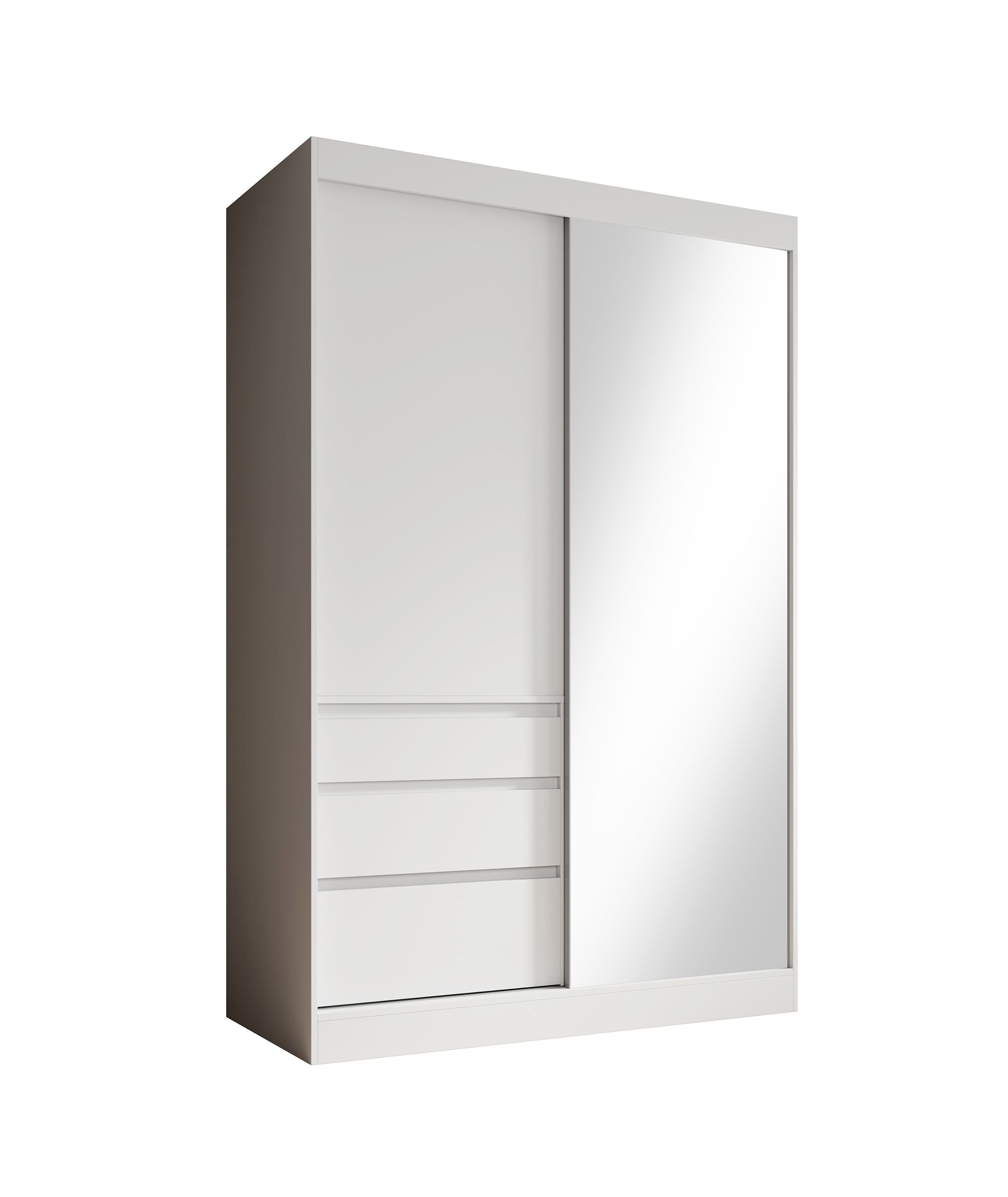 Henry - Kledingkast met schuifdeuren - Wit - 140x65x216 cm