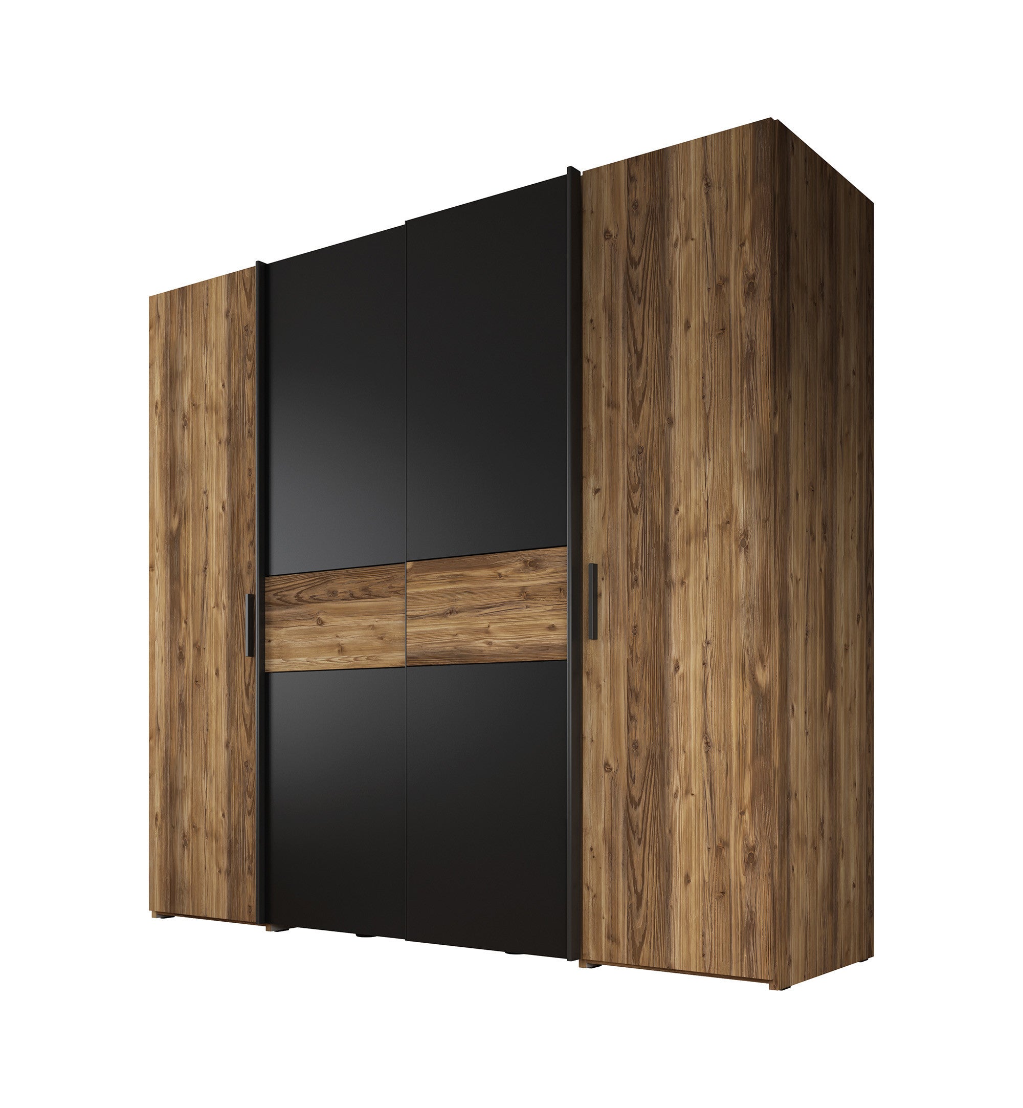Jacob - Slaapkamer - Zwart/Eiken - 180x200 cm - Klein