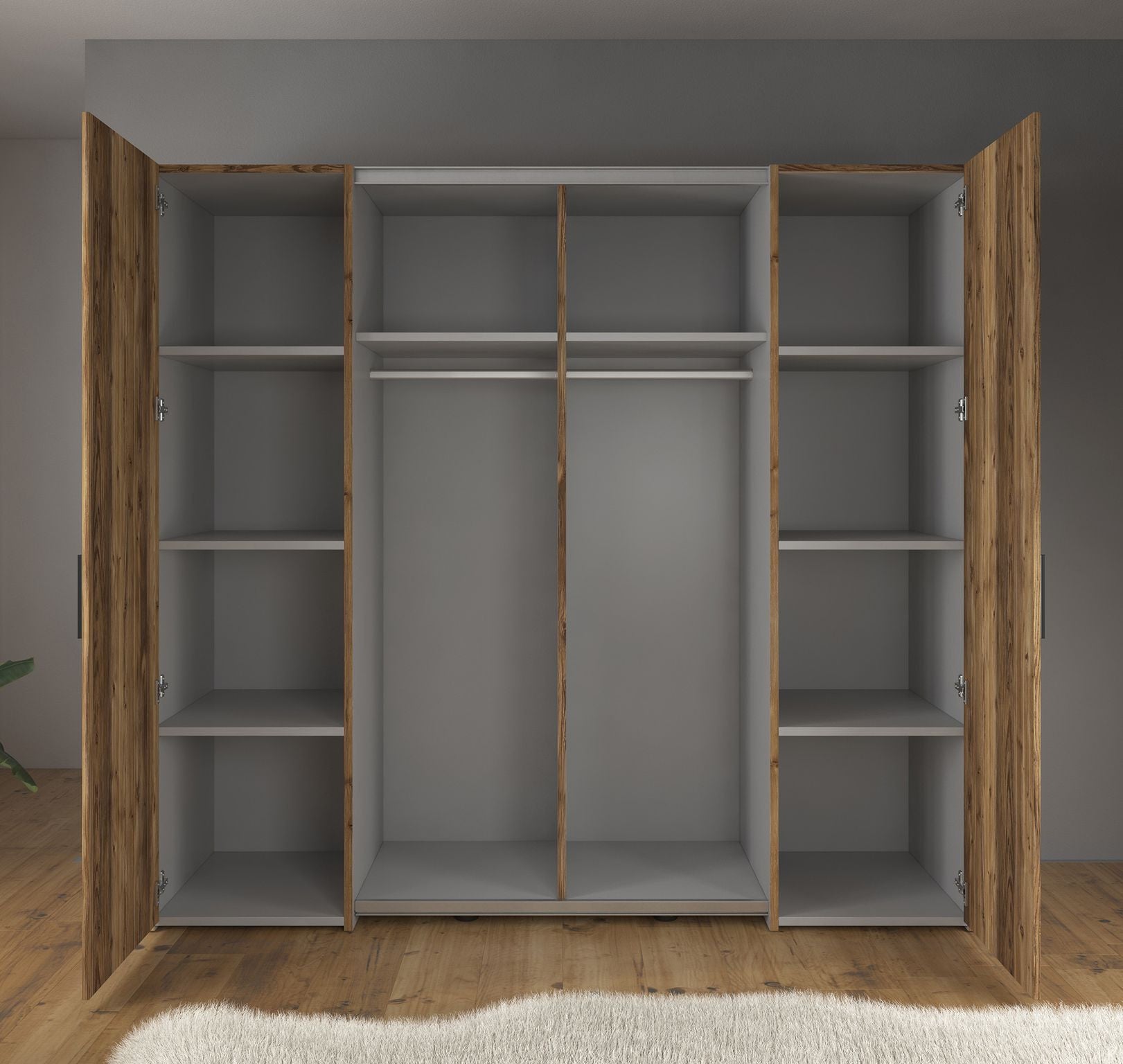 Jacob - Slaapkamer - Zwart/Eiken - 180x200 cm - Klein