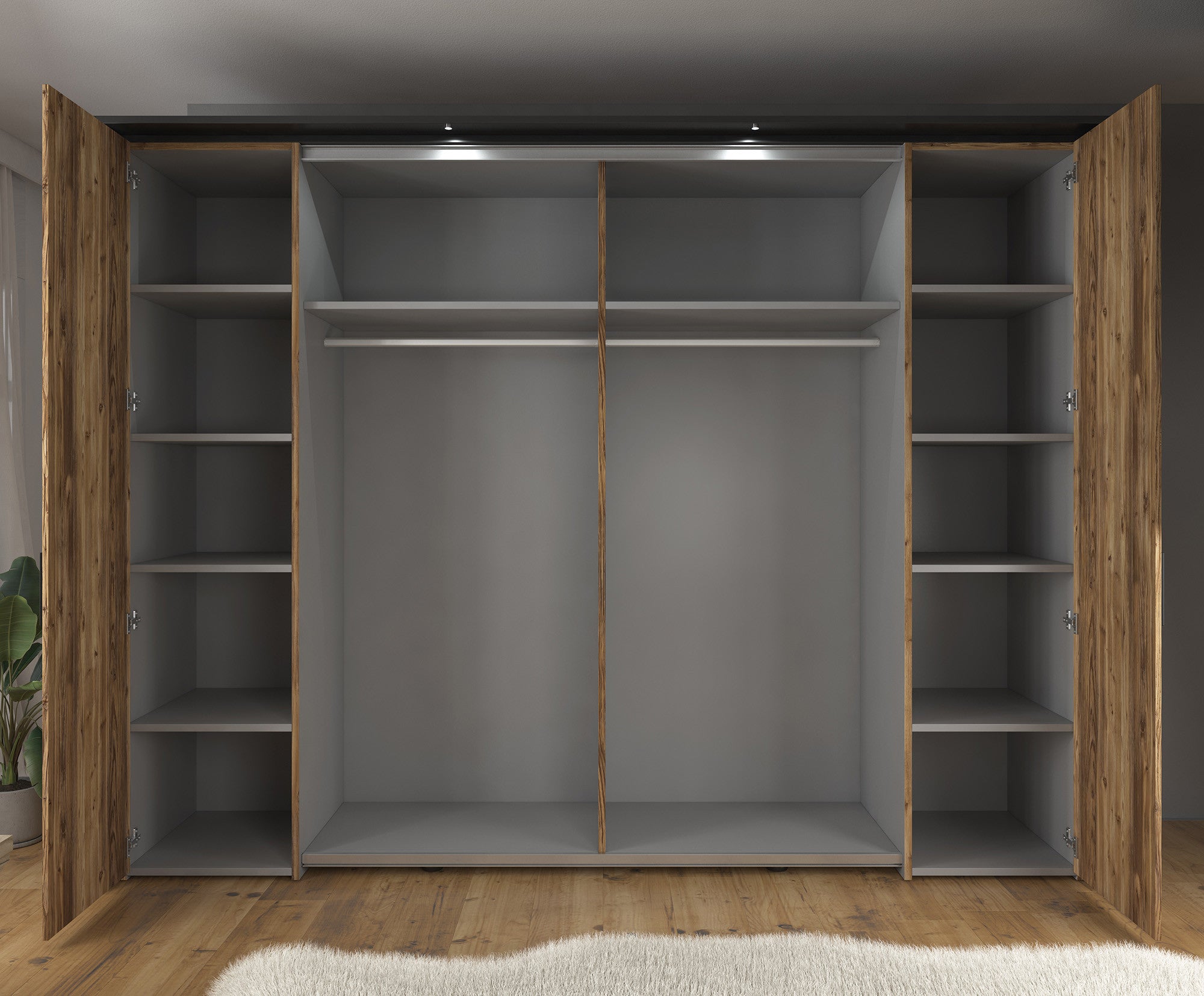 Jacob 2 - Slaapkamer - Zwart/Eiken - 180x200 cm - Groot