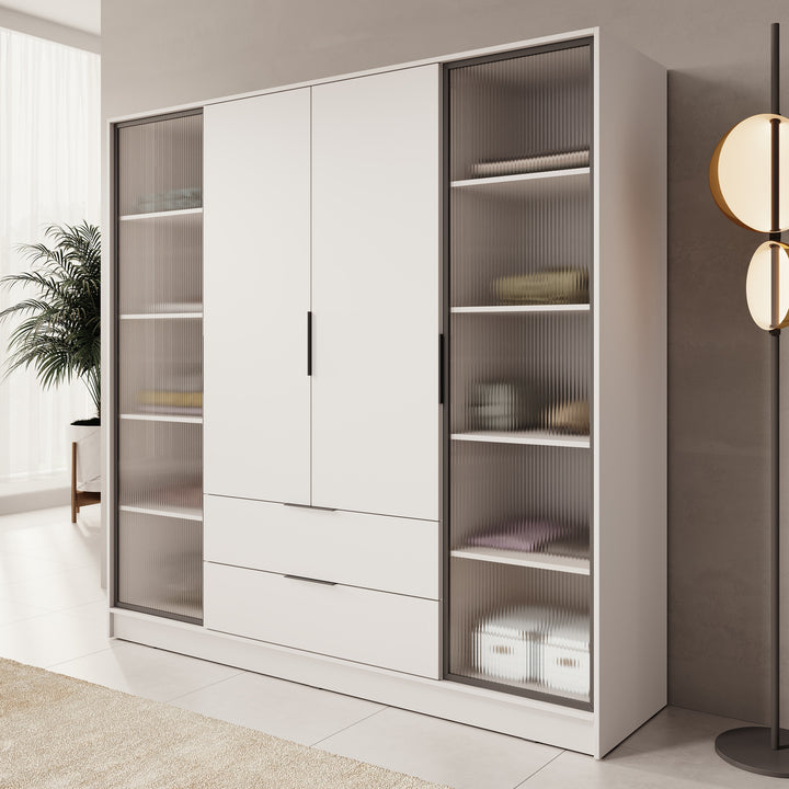Kaden - Kledingkast 4-deurs - Beige