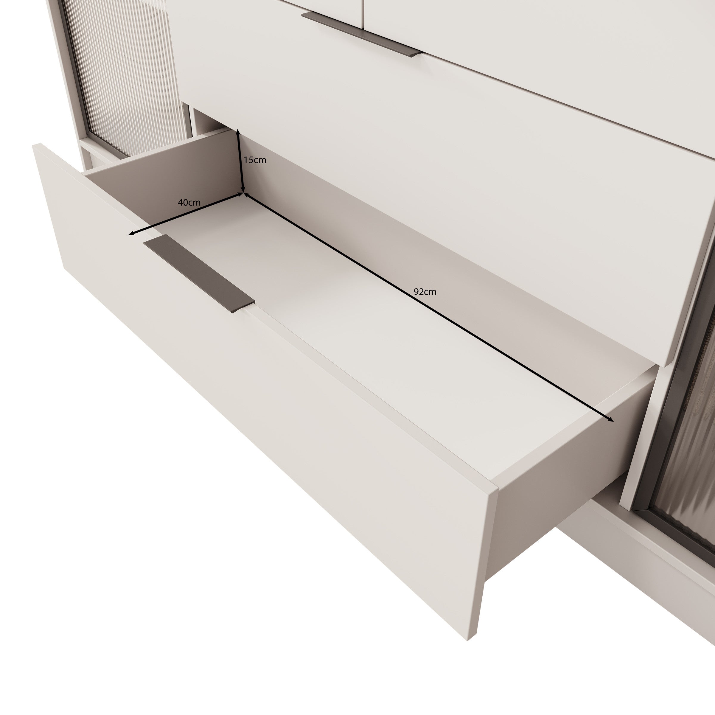 Kaden - Kledingkast 4-deurs - Beige