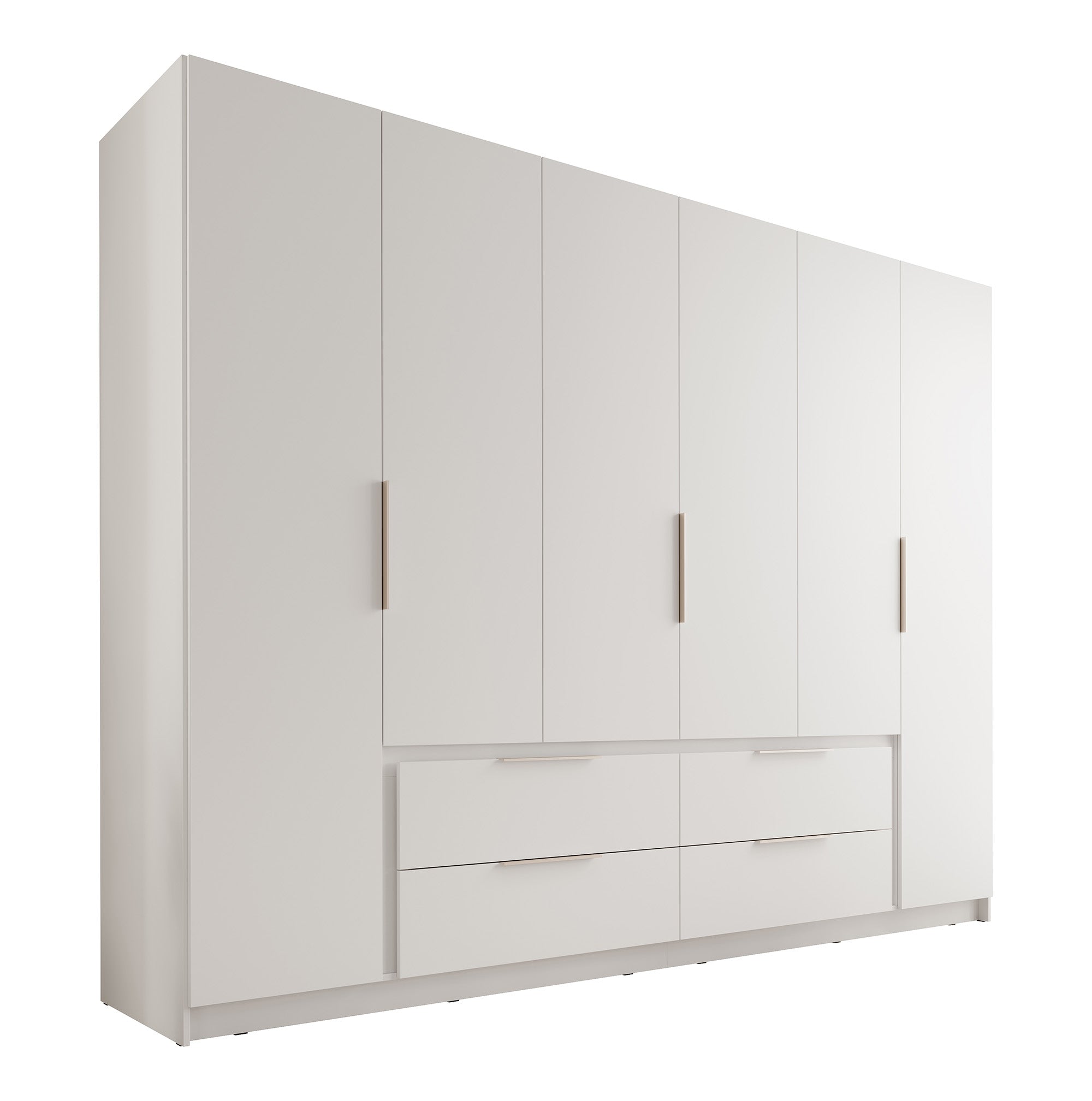 Leipzig - Kledingkast 6-deurs - Wit - 270x59x211 cm