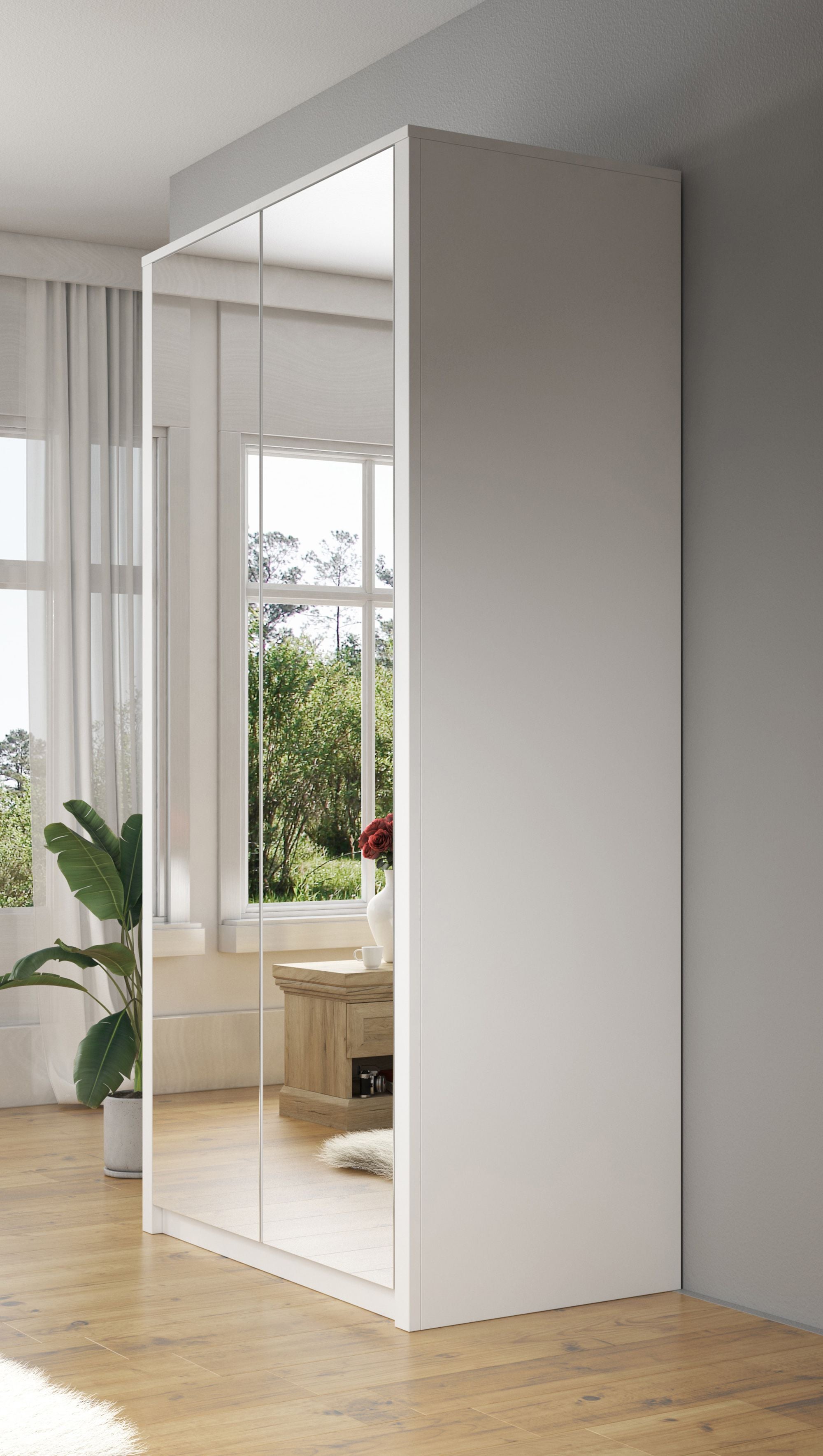 Malibu - Kledingkast 2-deurs - Wit - 113x53x197 cm