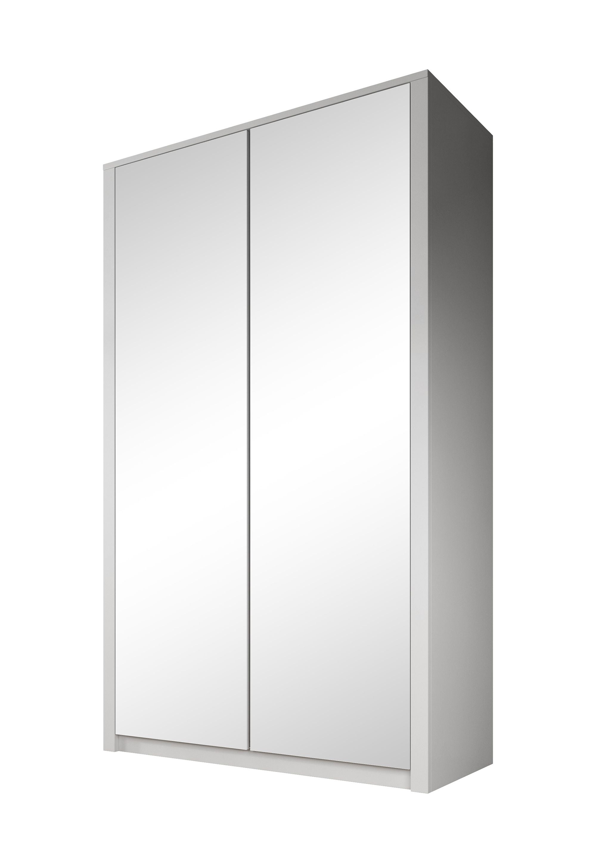 Malibu - Kledingkast 2-deurs - Wit - 113x53x197 cm