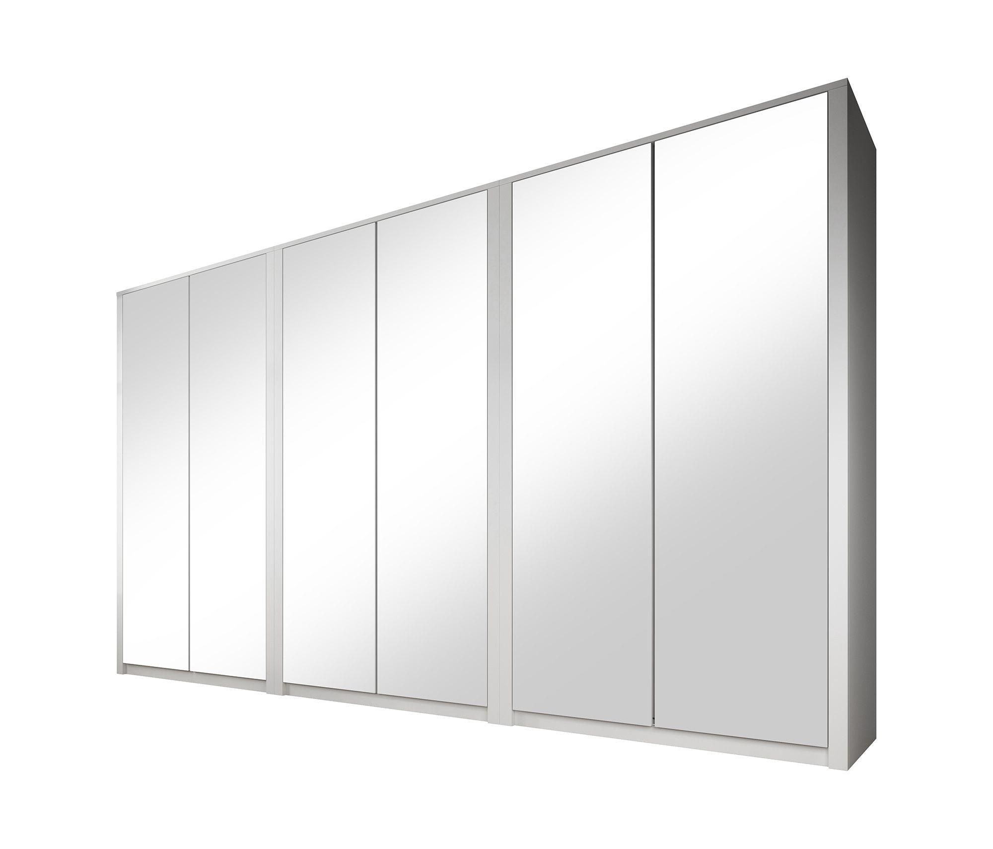 Malibu - Kledingkast 6-deurs - Wit - 340x53x197 cm