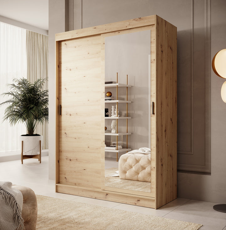 Mammock - Kledingkast schuifdeuren - Eiken - 150x61x216 cm
