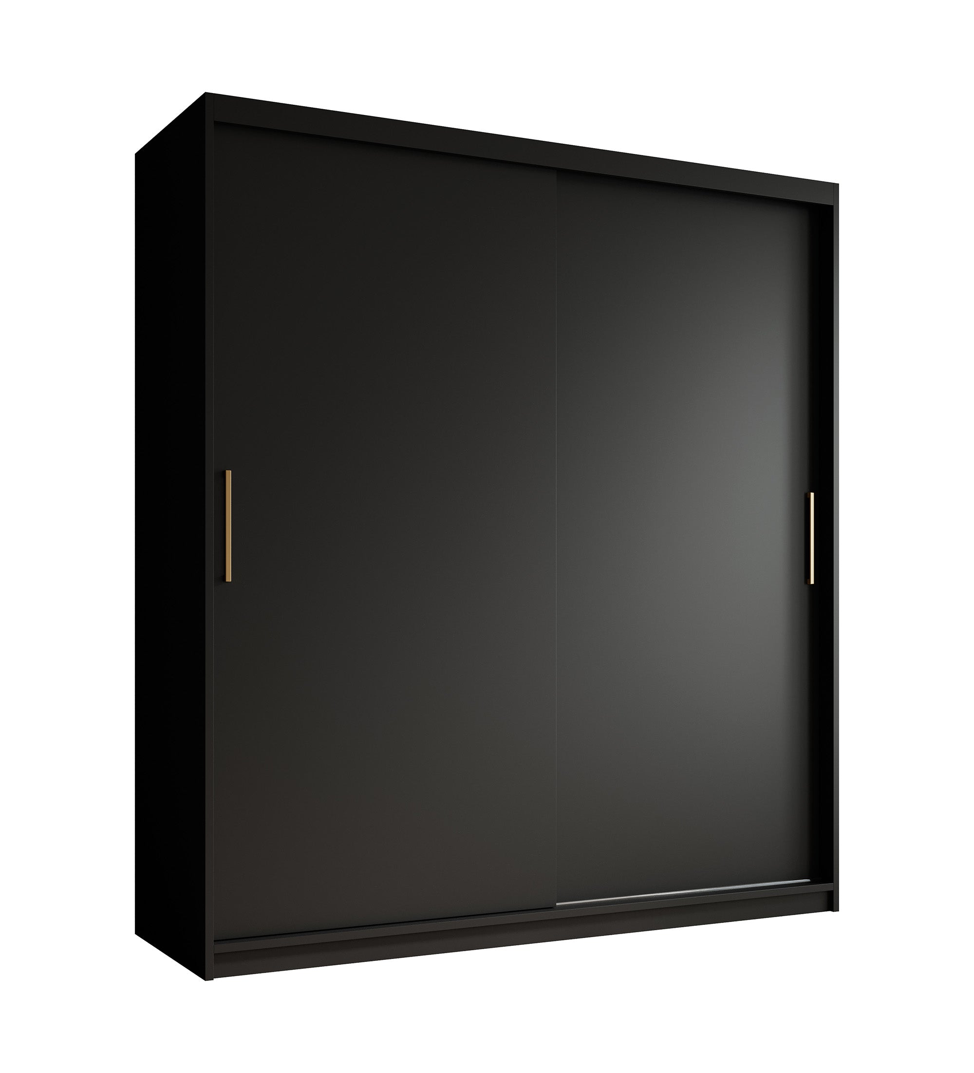 Mandalin - Kledingkast met schuidfdeuren - Zwart - 180x62x200 cm
