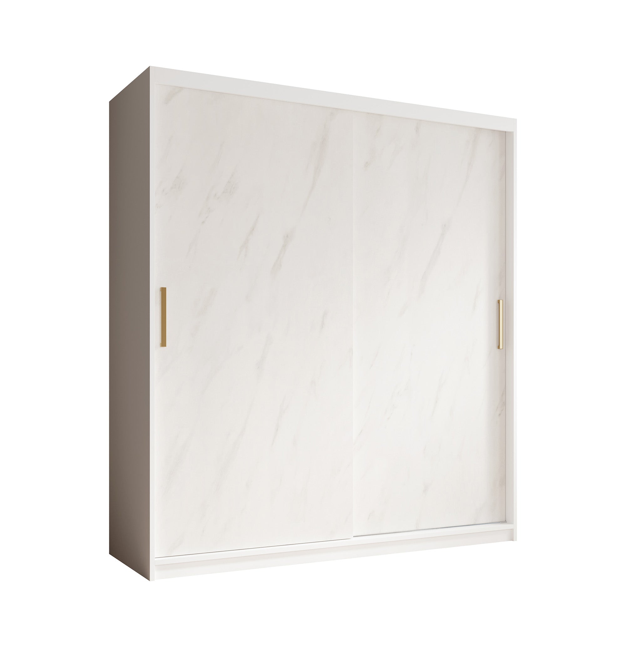 Marmer - Kledinkast met schuifdeuren - Wit  - 180x62x200 cm