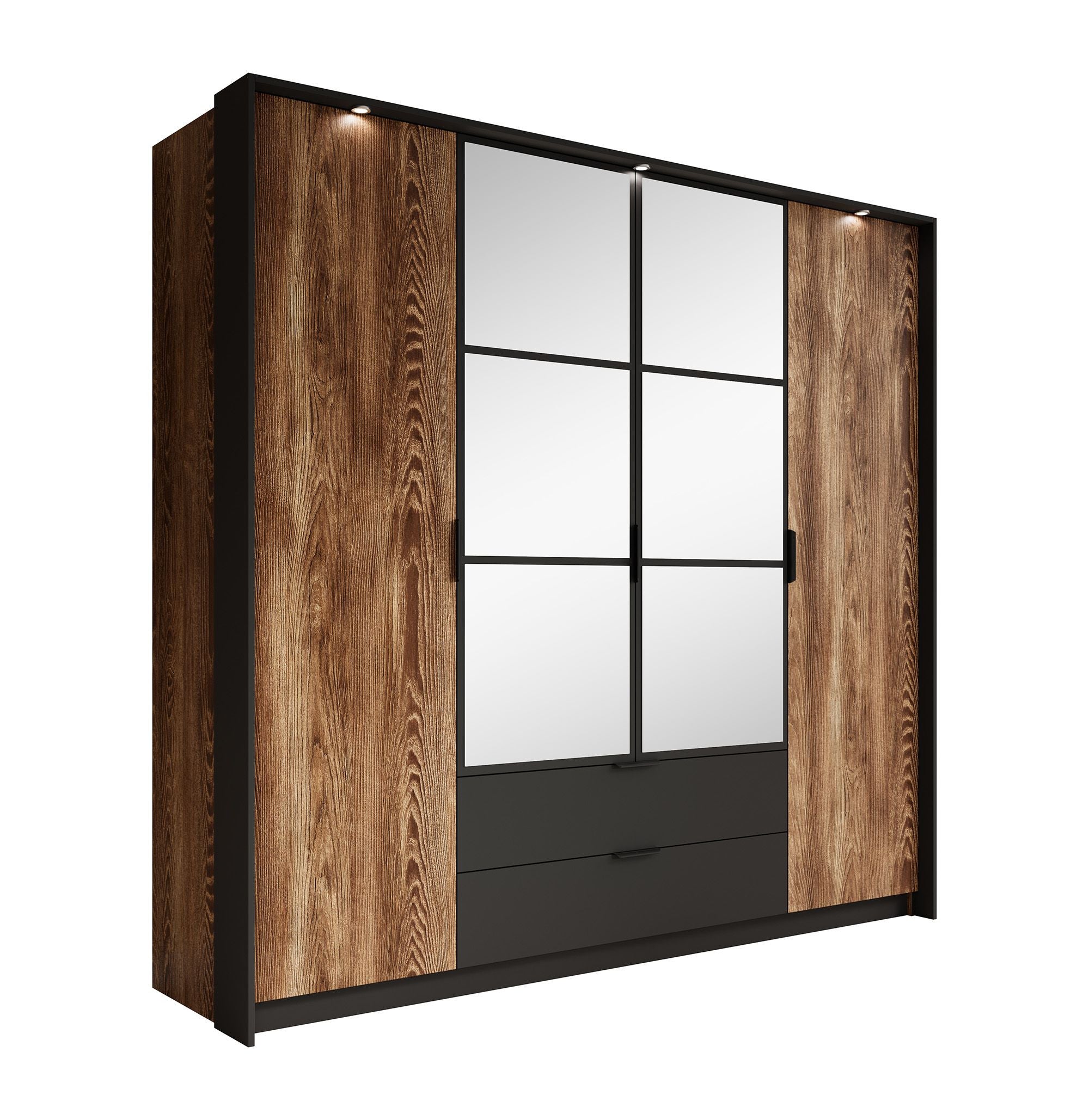Mulvey - Slaapkamer - Eiken/Antraciet - 160x200 cm