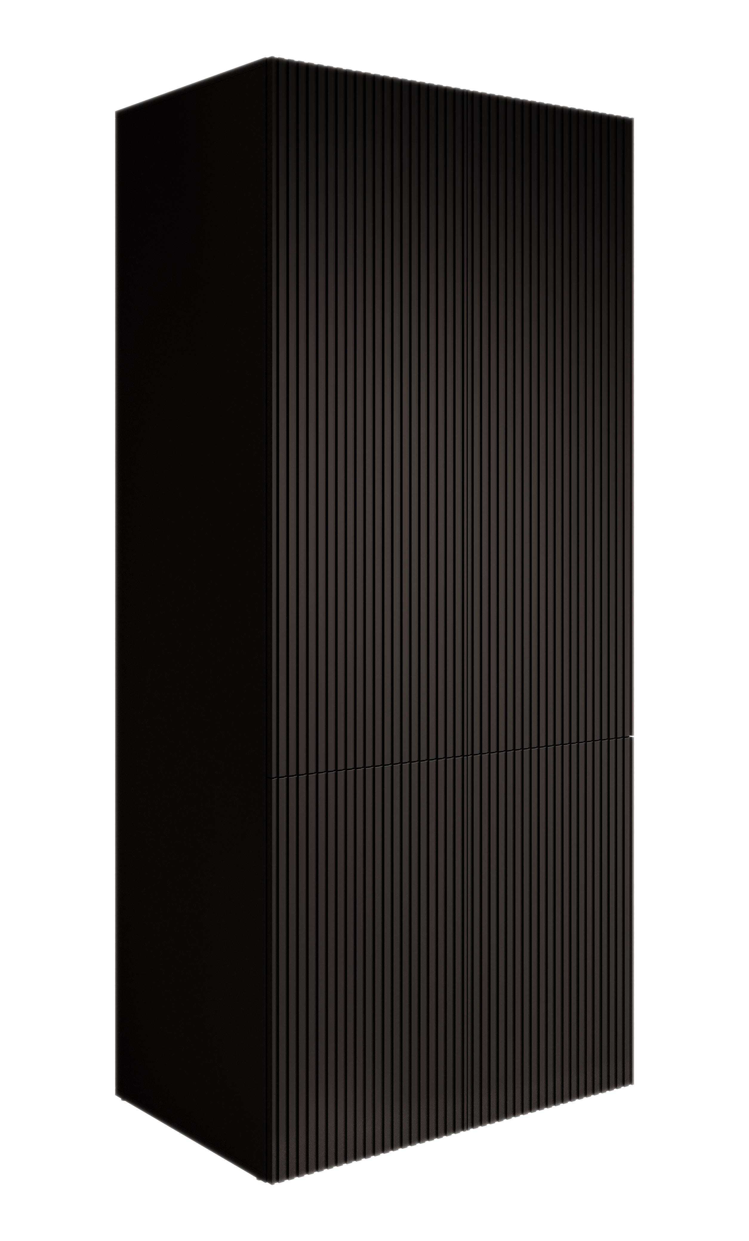 Palamos - Kledingkast 4-deurs - Mat zwart  - 90x56x199 cm