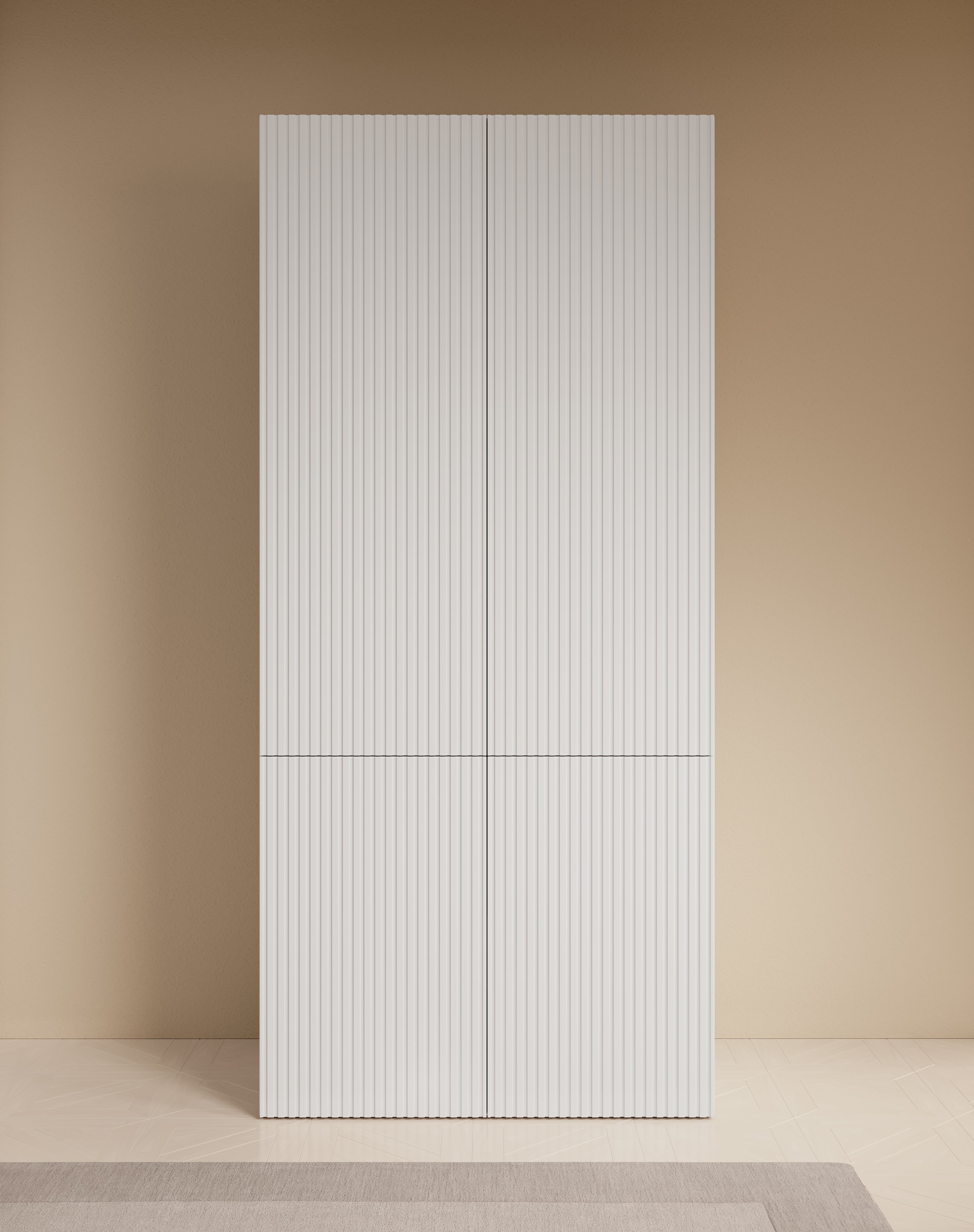 Palamos - Kledingkast 4-deurs - Wit - 90x56x199 cm
