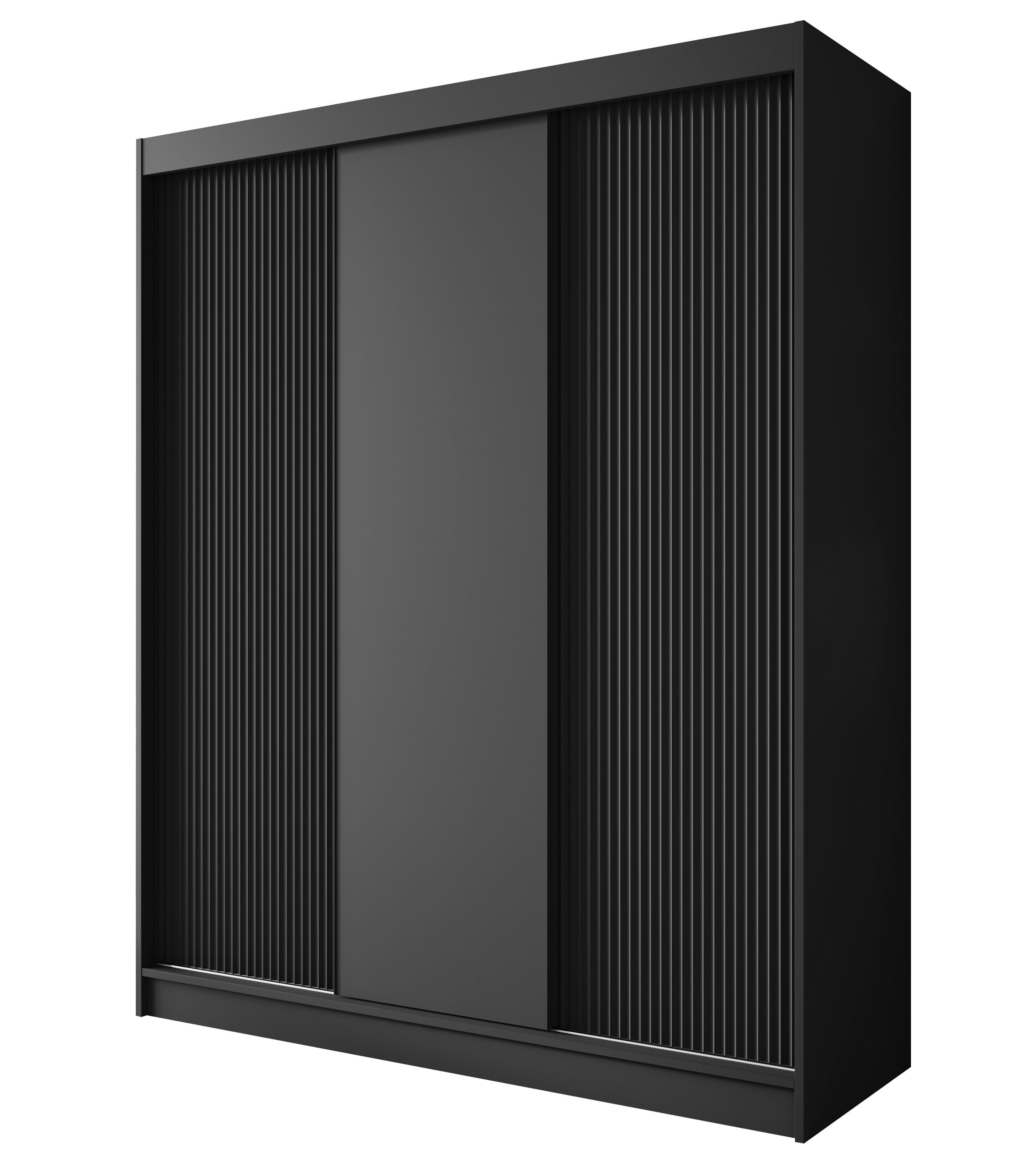 Paraguay - Kledingkast met schuifdeuren - Zwart  - 180x60x220 cm