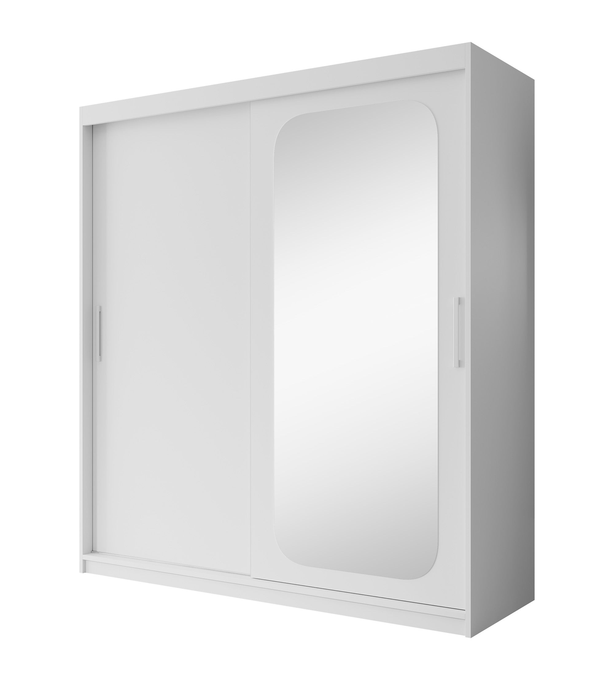 Pete - Kledingkast met schuifdeuren - Wit - 180x62x200 cm