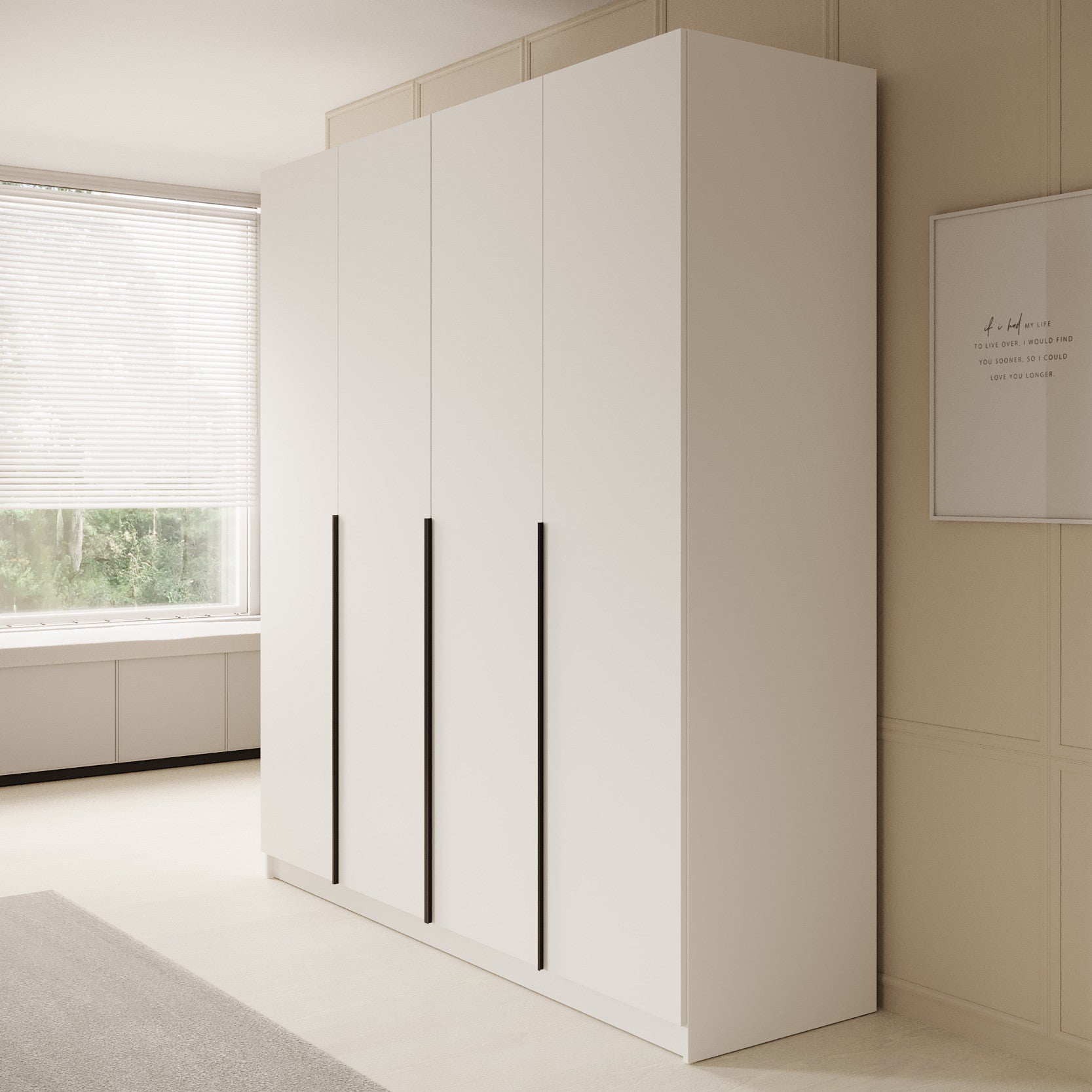 Sabre - Kledingkast 4-deurs - Wit