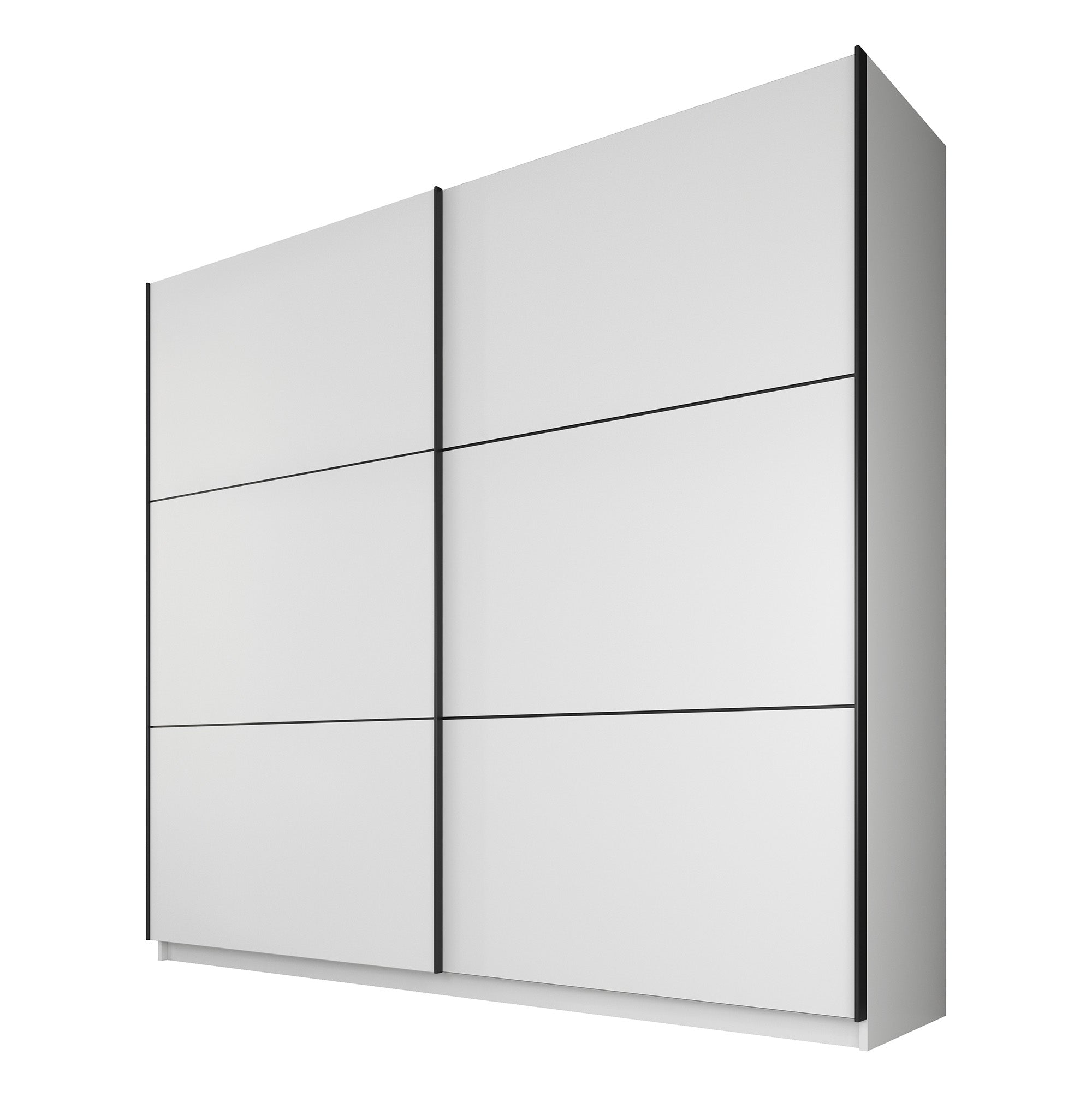 Samantha - Kledingkast met schuifdeuren - Wit - 217x63x210 cm