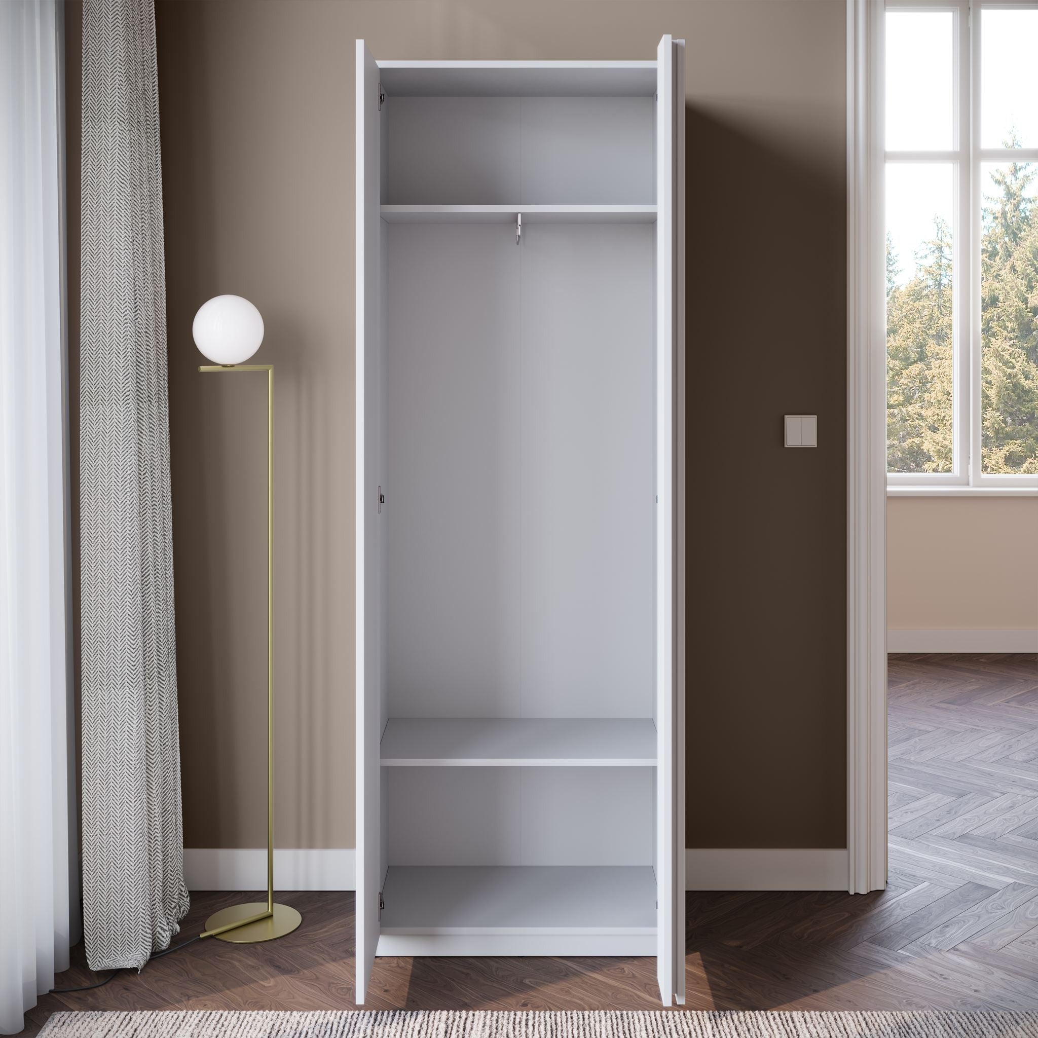 Santiago - Kledingkast 2-deurs - Wit