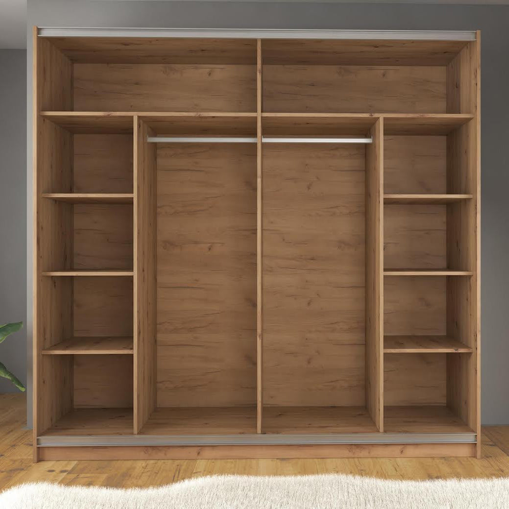 Slaapkamer Saturn - Eiken - Zwart - 180 - Groot