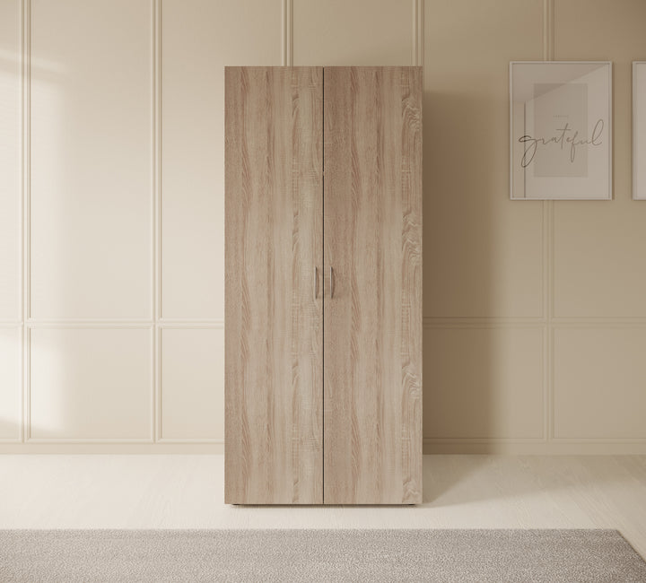 Serra - Kledingkast 2-deurs - Licht eiken - 80x51x177 cm