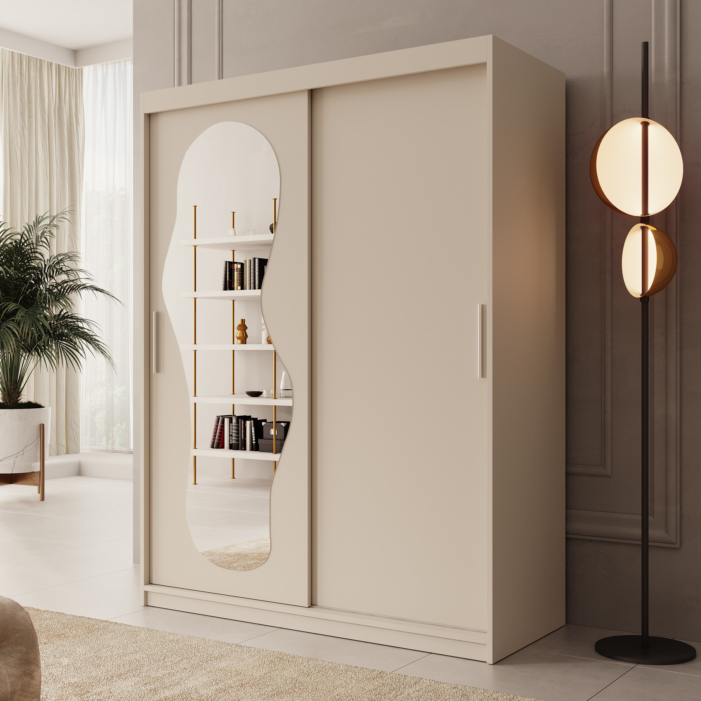 Ulysses - Kledingkast met schuifdeuren - Beige