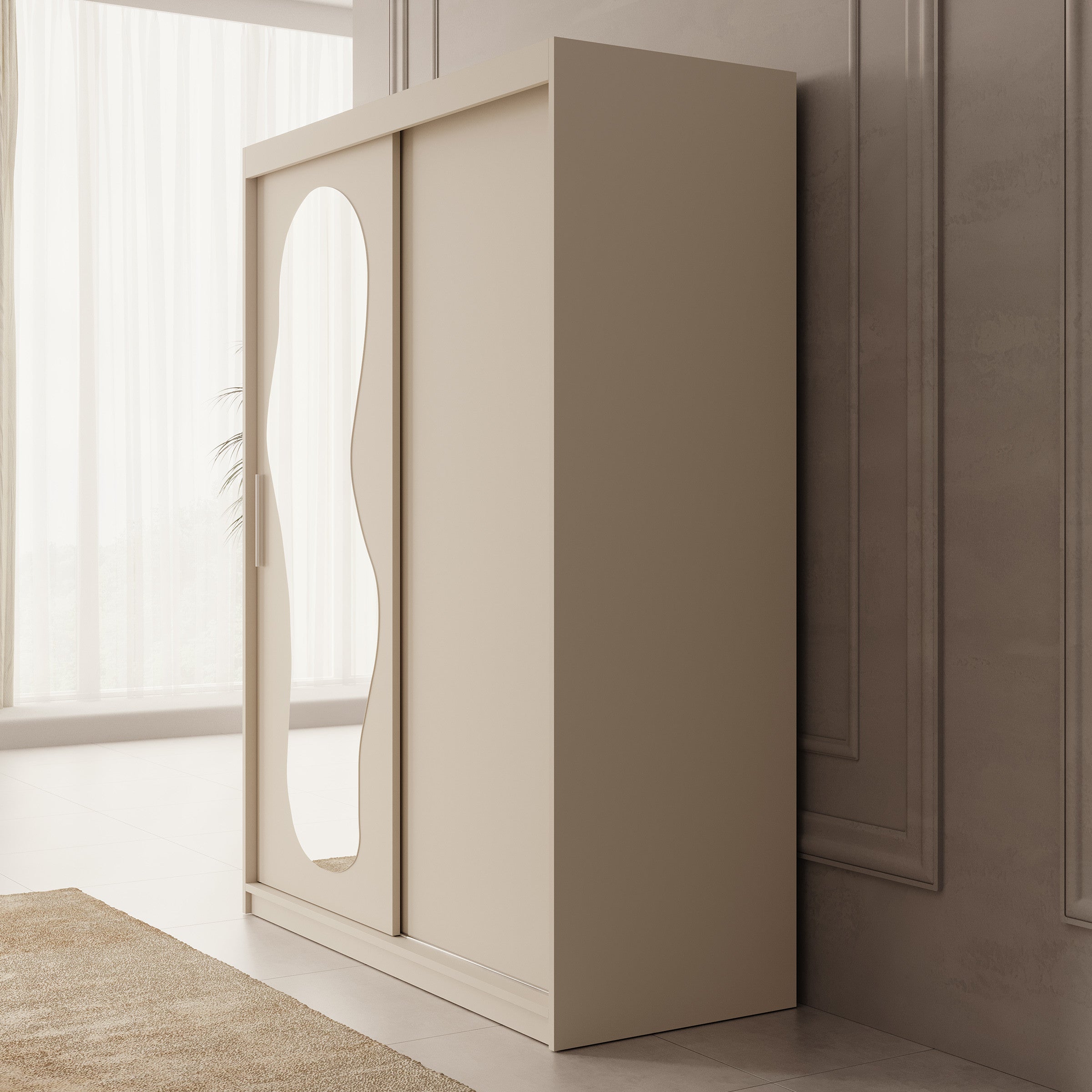 Ulysses - Kledingkast met schuifdeuren - Beige