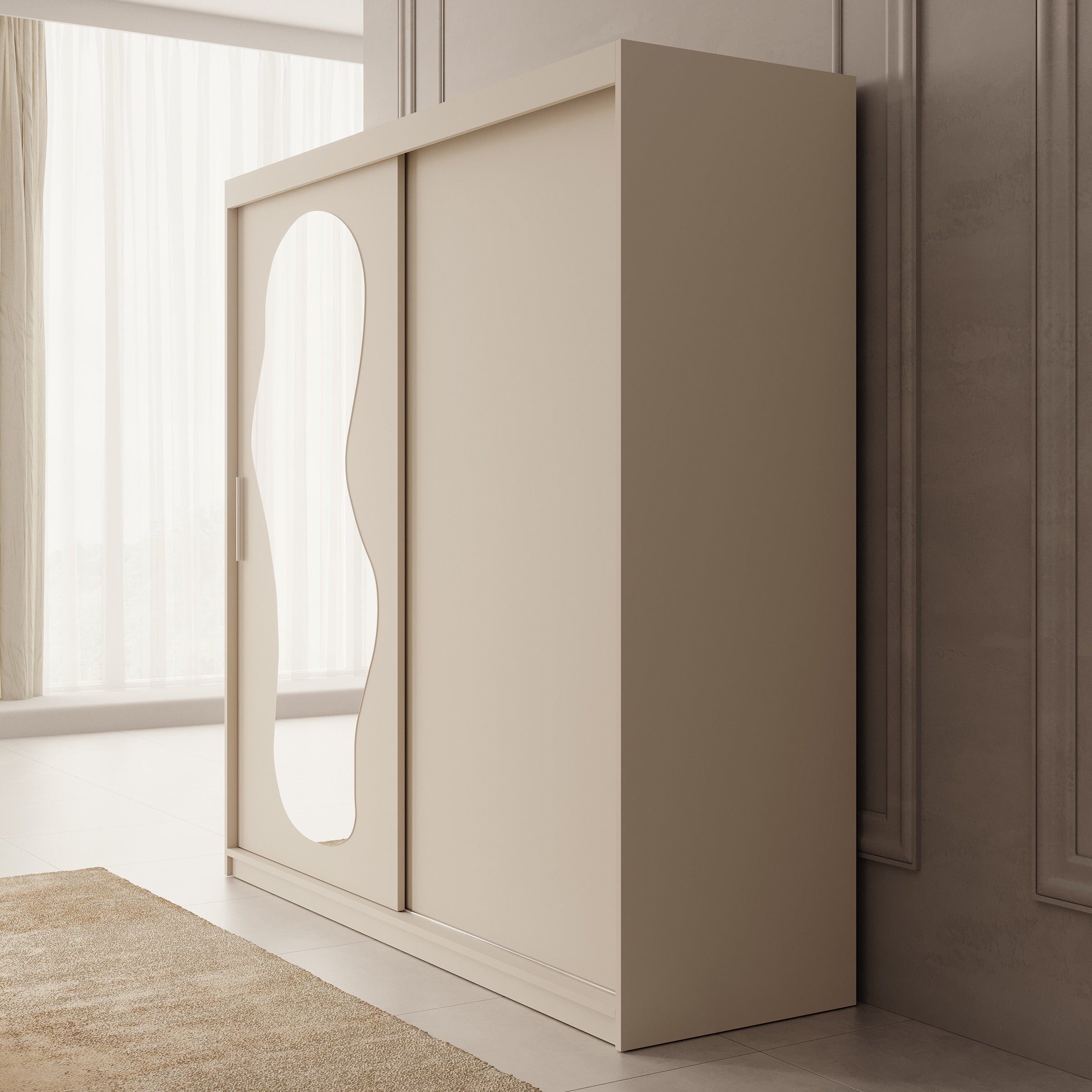 Ulysses - Kledingkast met schuifdeuren - Beige