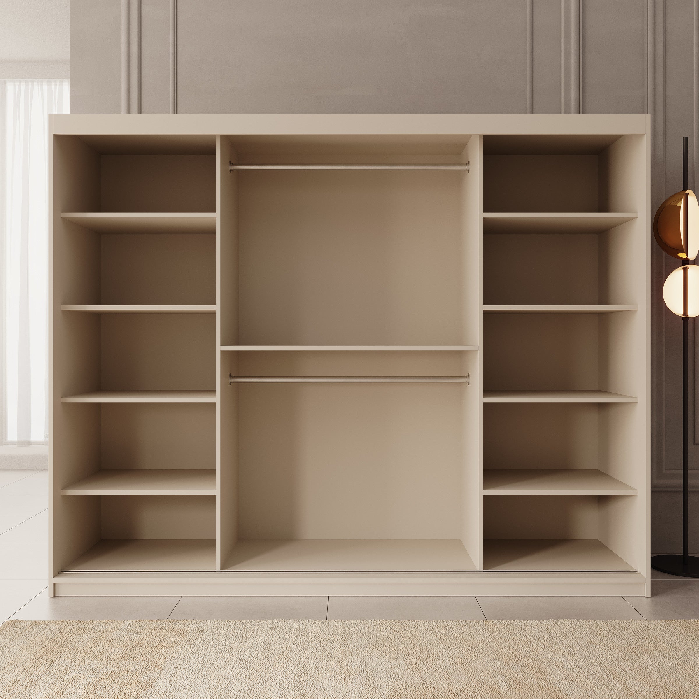 Ulysses - Kledingkast met schuifdeuren - Beige