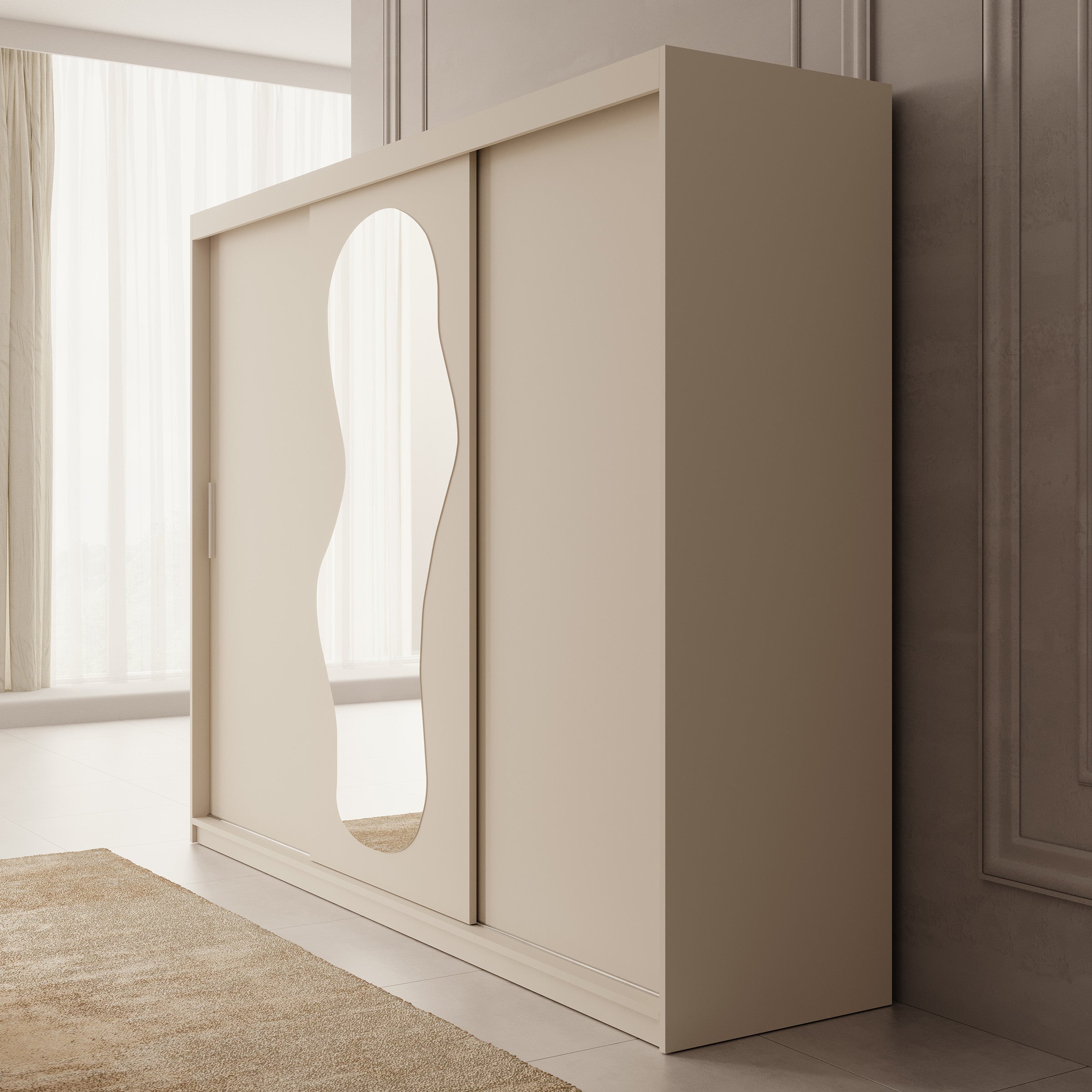 Ulysses - Kledingkast met schuifdeuren - Beige
