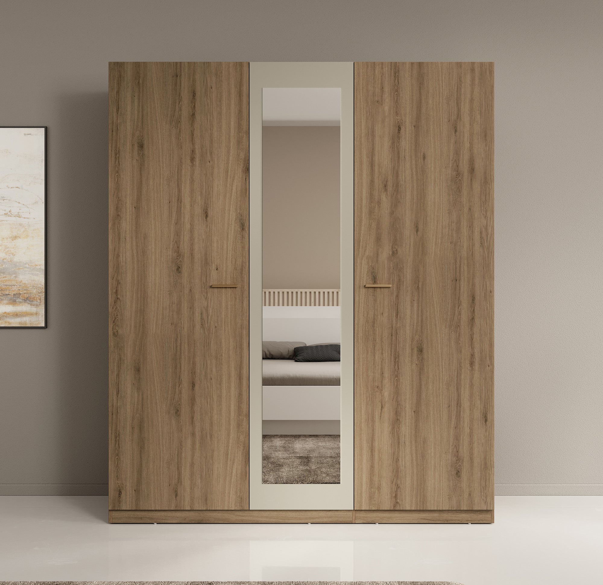 Valduz - Kledingkast 3-deurs - Eiken - 179x59x215 cm