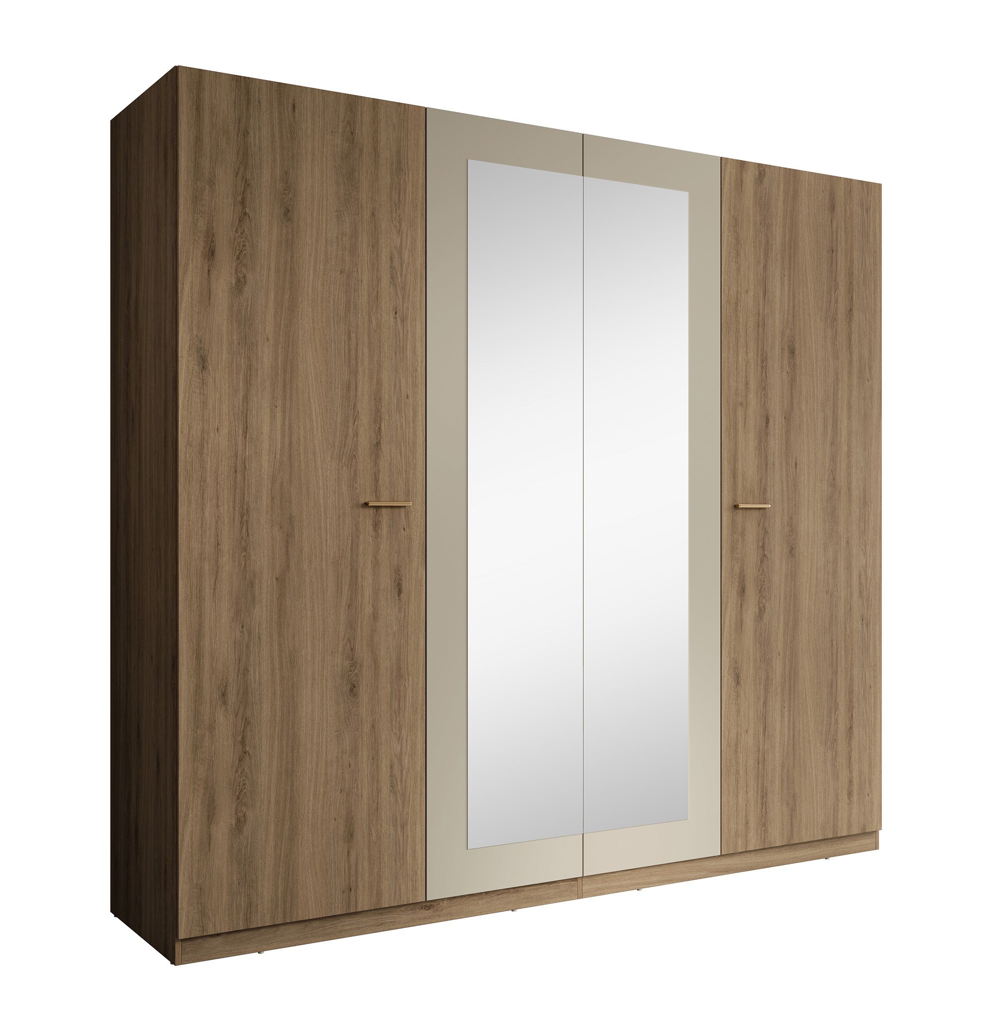 Valduz - Kledingkast 4-deurs - Eiken - 228x59x215 cm