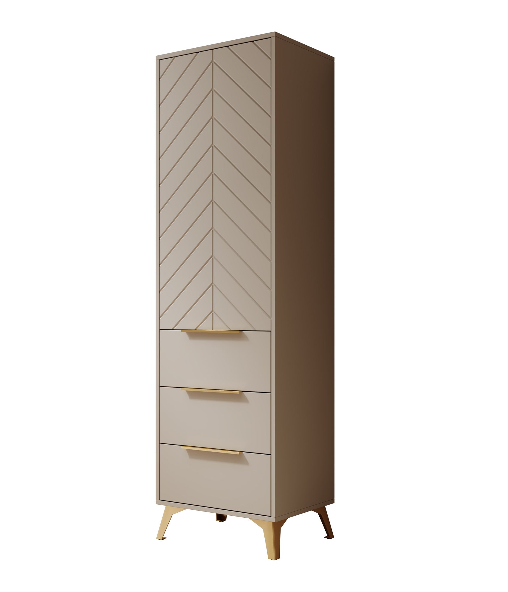 Xiano - Kledingkast met deur - Beige - 53x40x180 cm