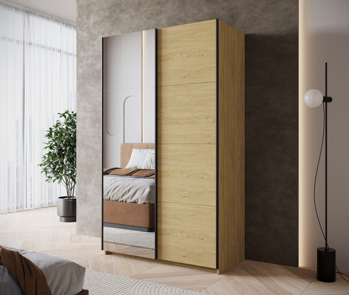Zapata - Kledingkast met schuifdeuren - Eiken