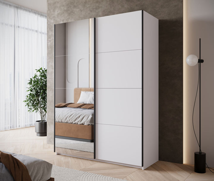 Zapata - Kledingkast met schuifdeuren - Wit