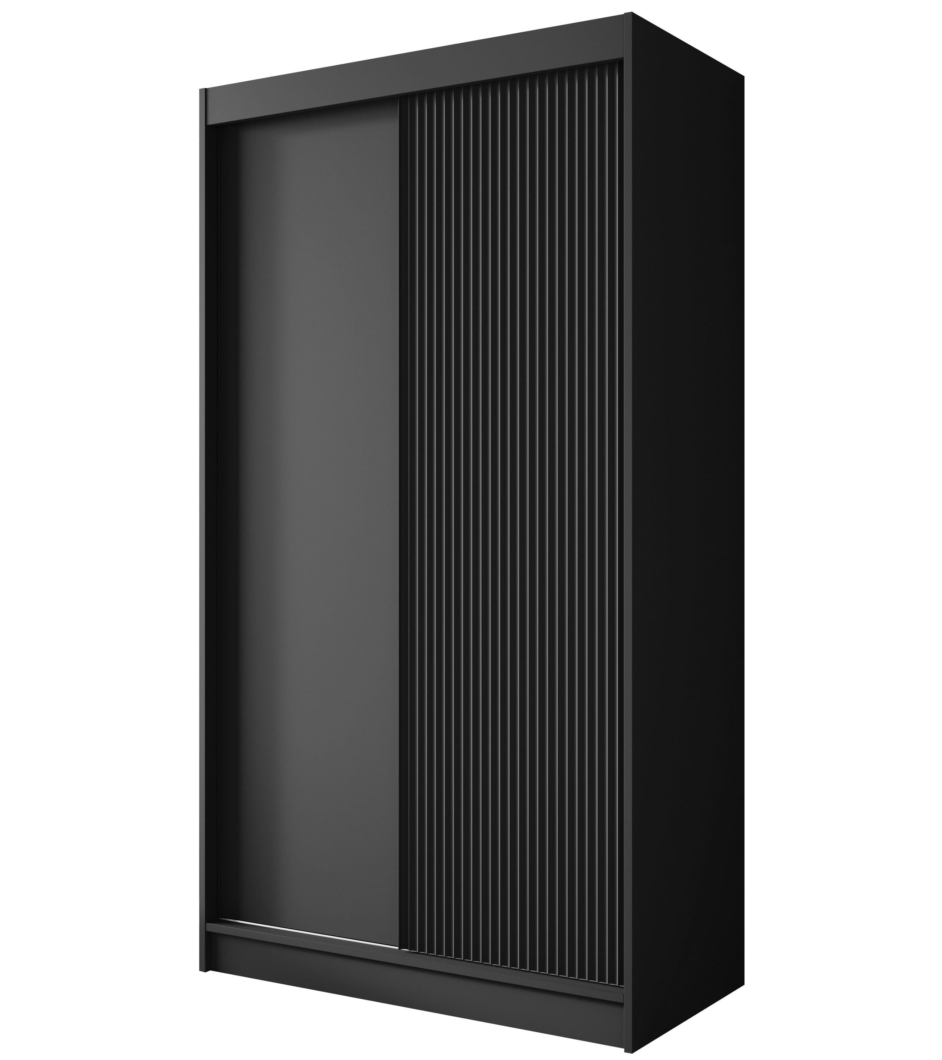Paraguay - Kledingkast met schuifdeuren - Zwart  - 120x60x220 cm