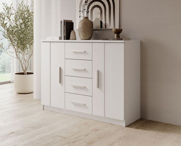 Ladekast Blake - Wit - 120 cm