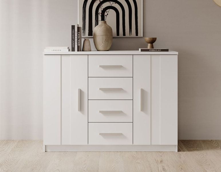Ladekast Blake - Wit - 120 cm