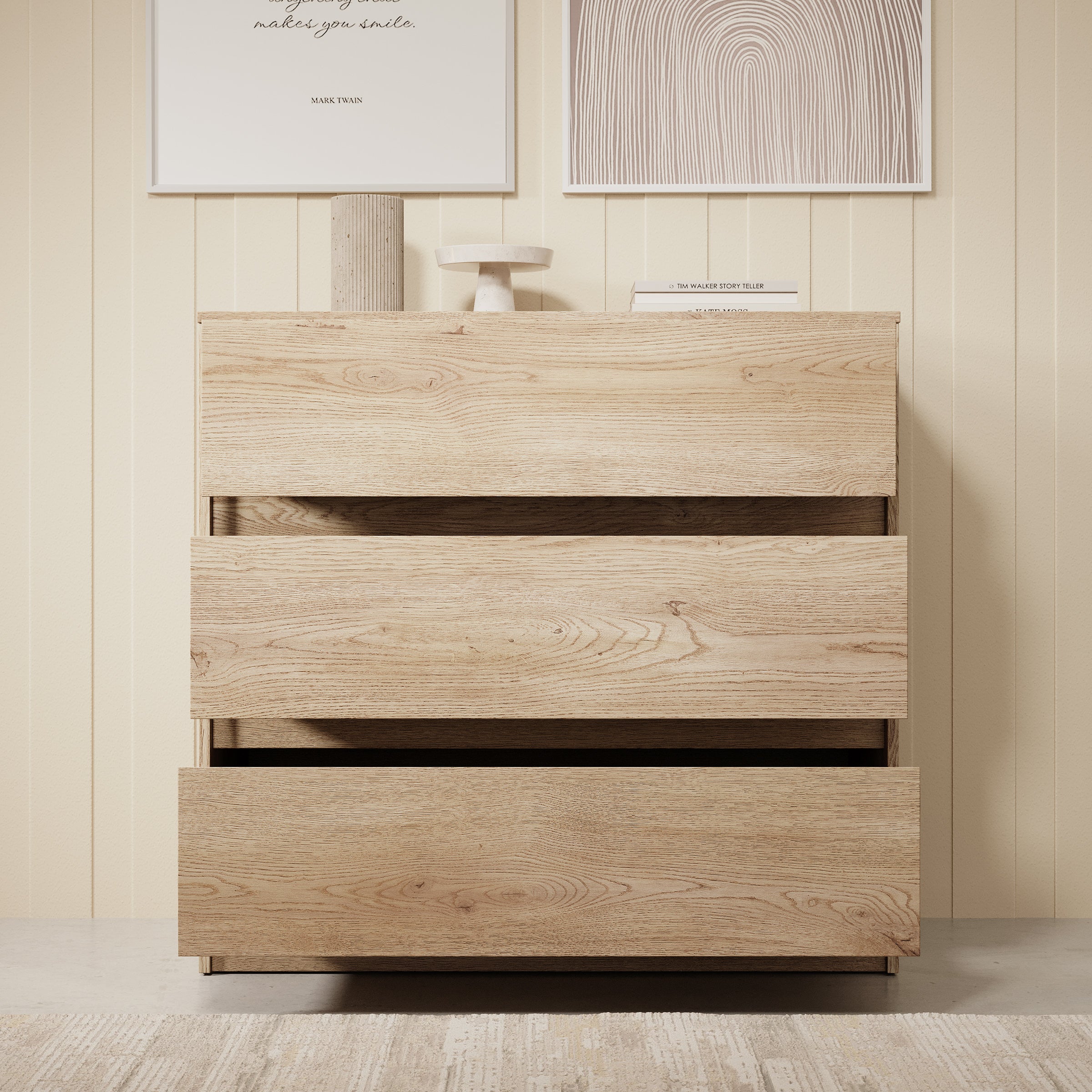 Cuarto - Ladekast - Eiken - 91x40x87 cm