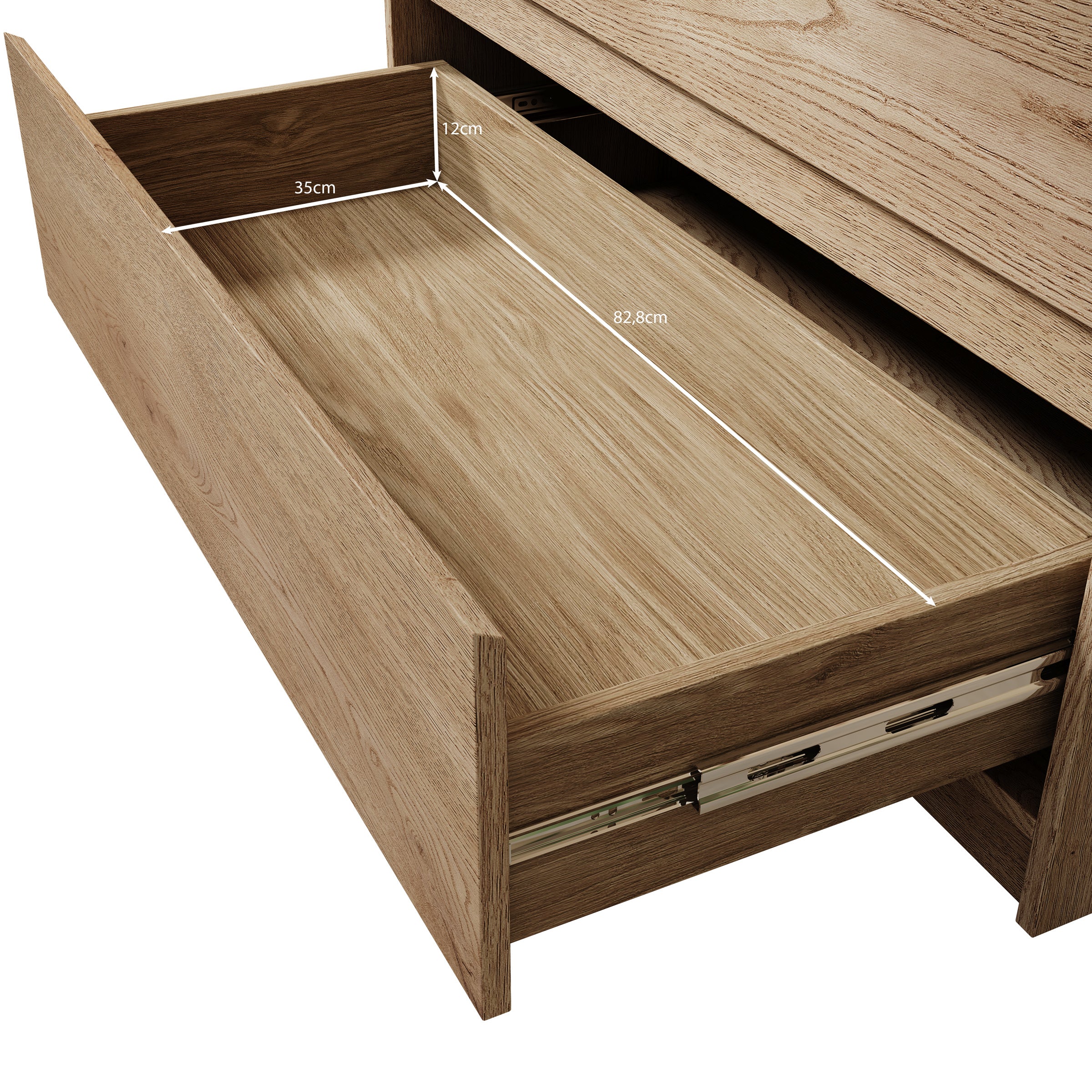 Cuarto - Ladekast - Eiken - 91x40x87 cm