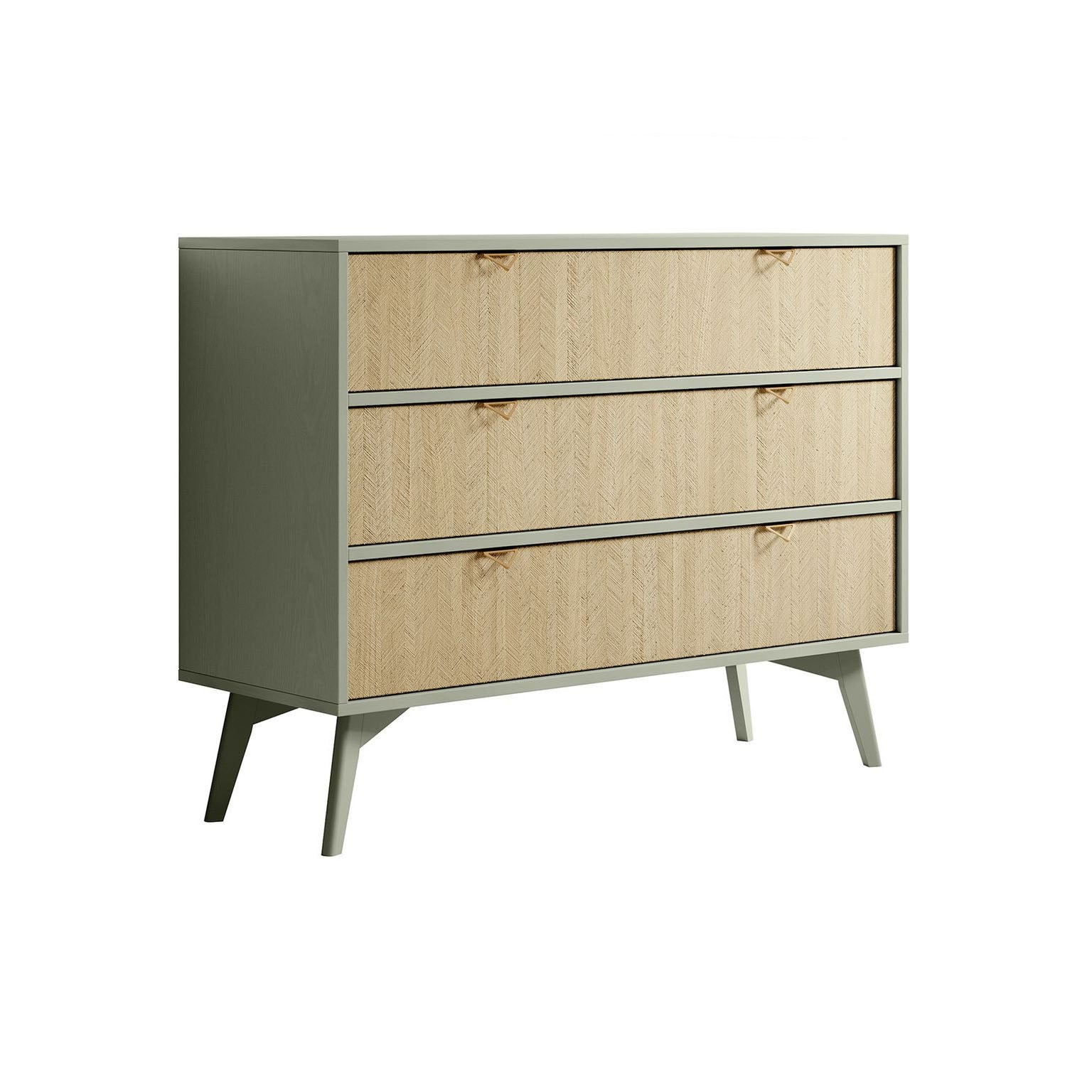 Essence - Ladekast - Groen - Licht eiken - 106x38x81 cm